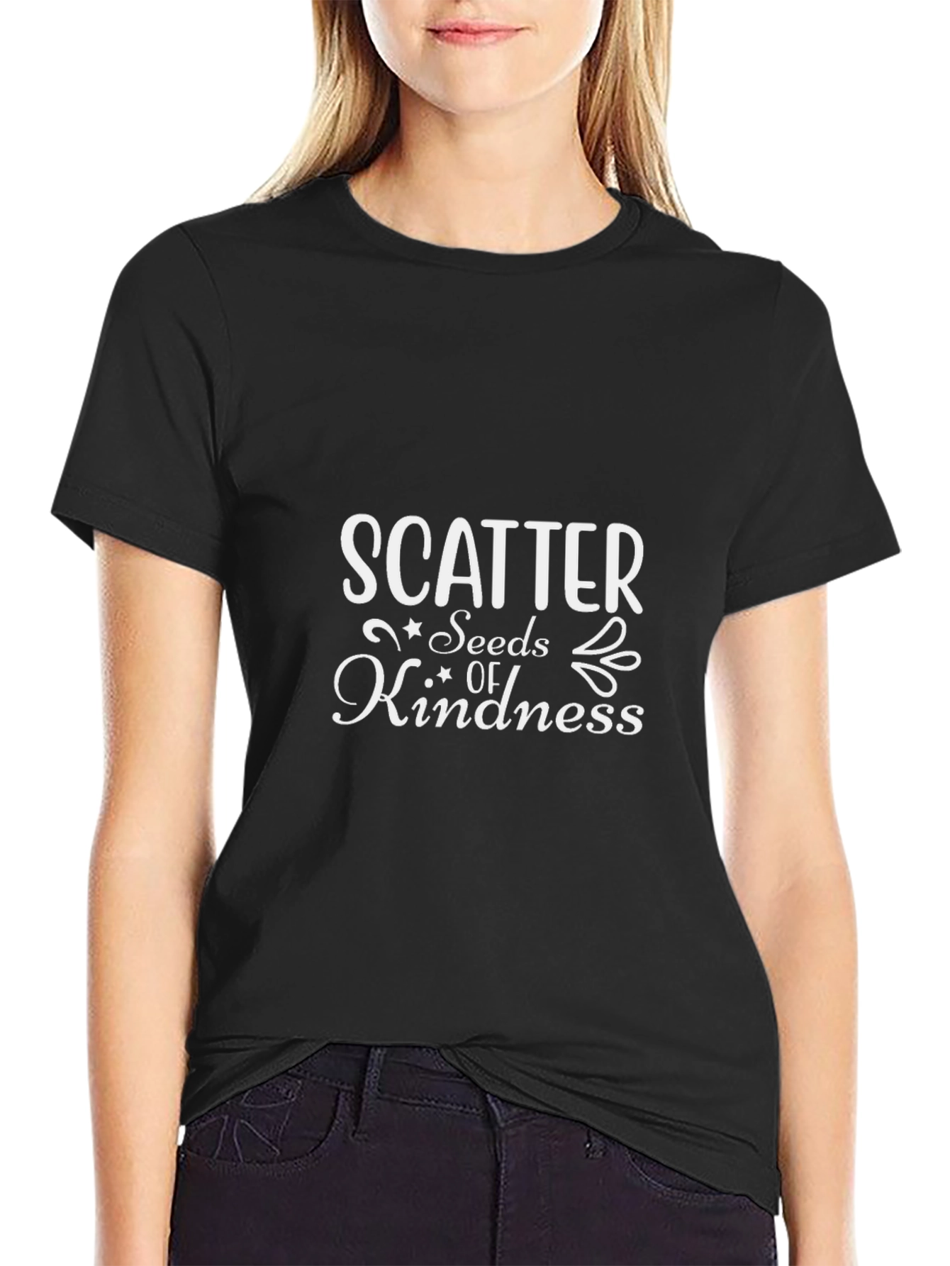 Scatter Seeds of Kindness Black T-Shirt