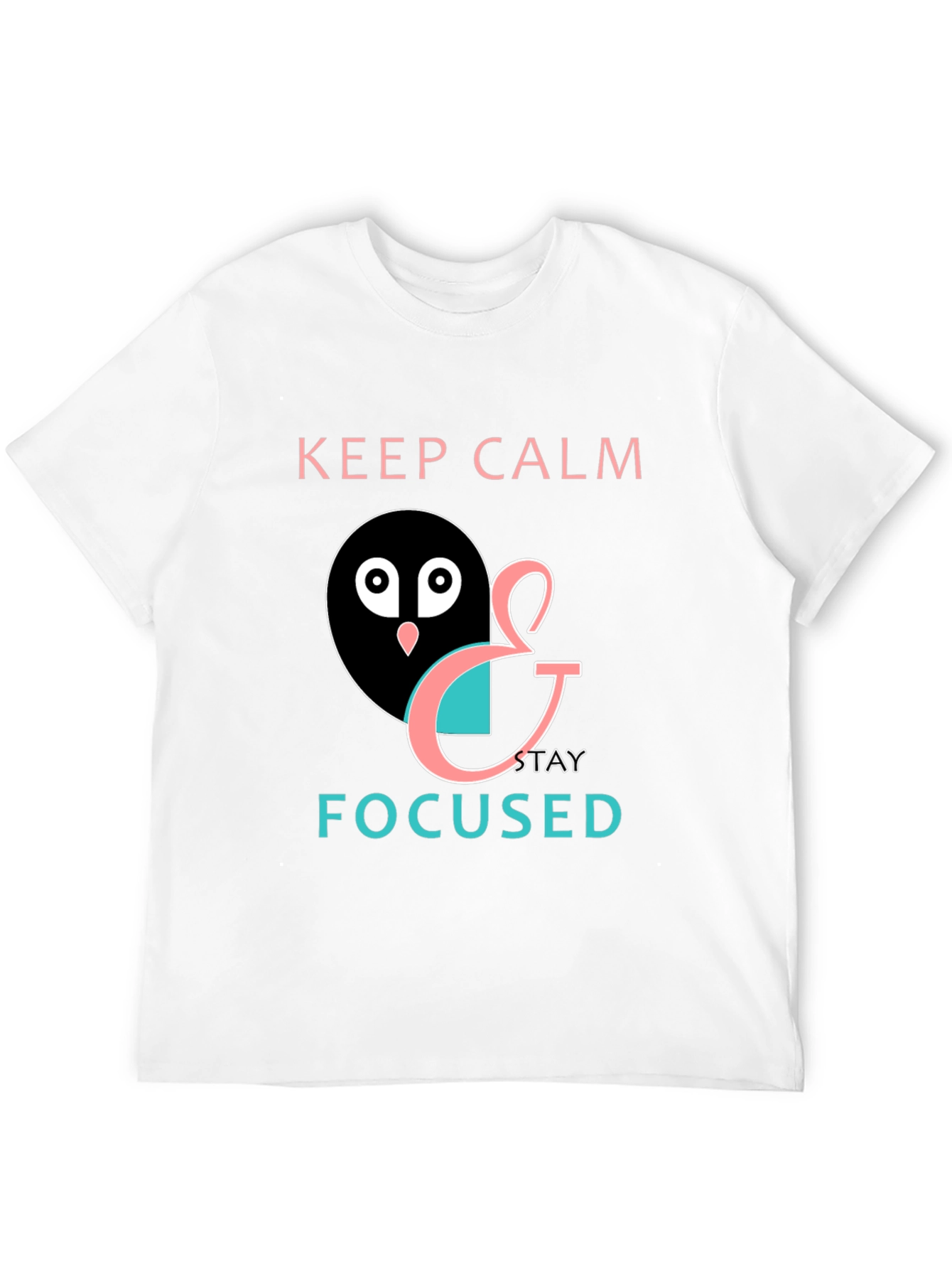 Keep Calm & Stay Focused Mens Black Graphic Tee