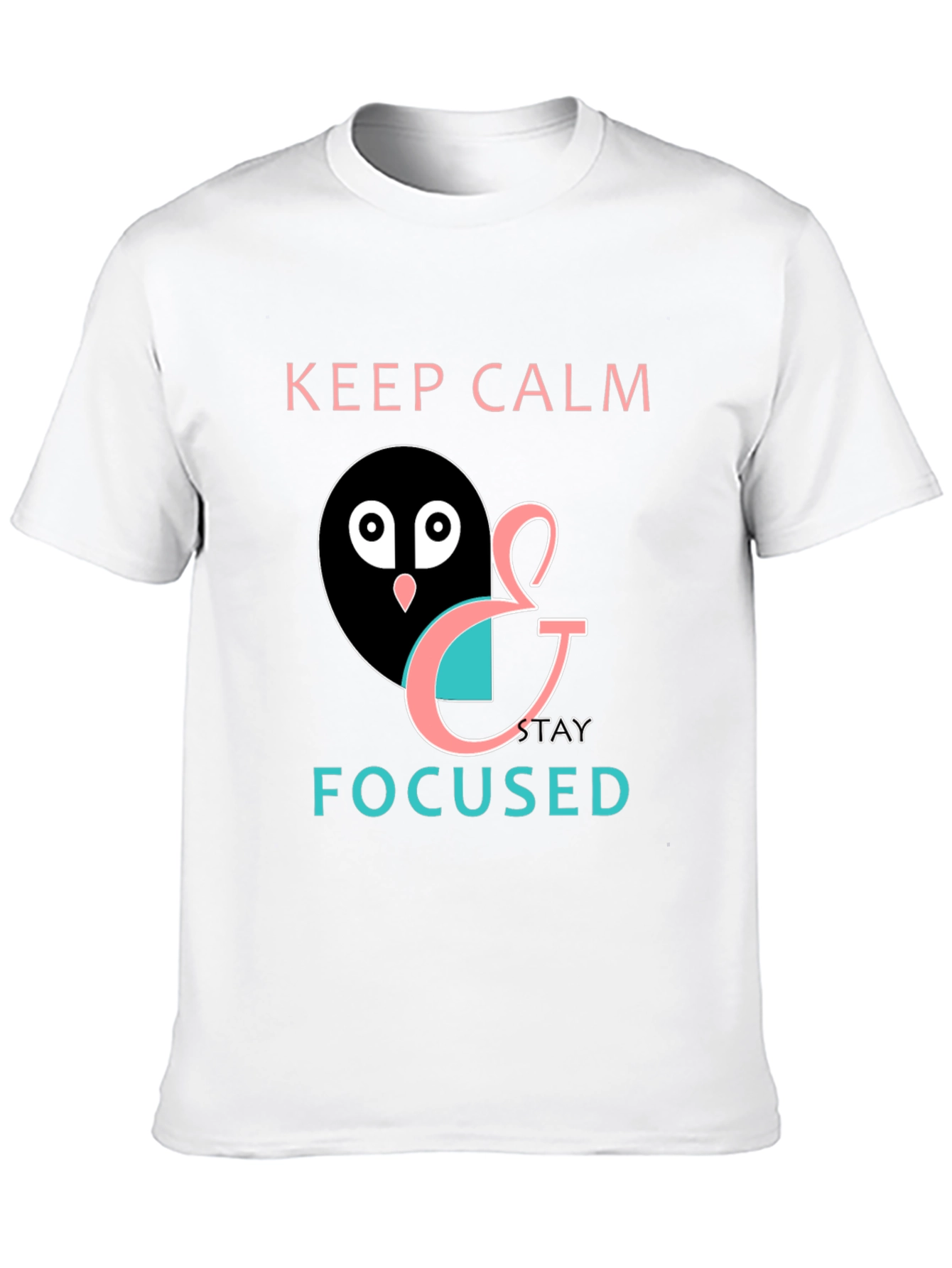 Keep Calm & Stay Focused Mens Black Graphic Tee