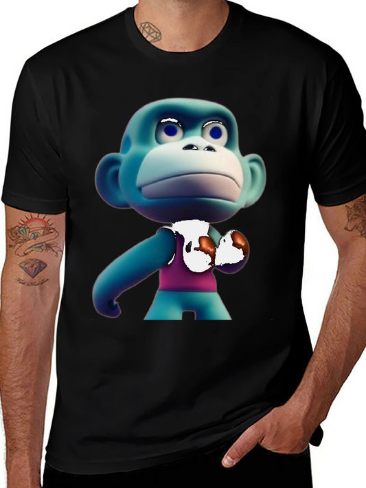 Cartoon Monkey Boxer T-Shirt
