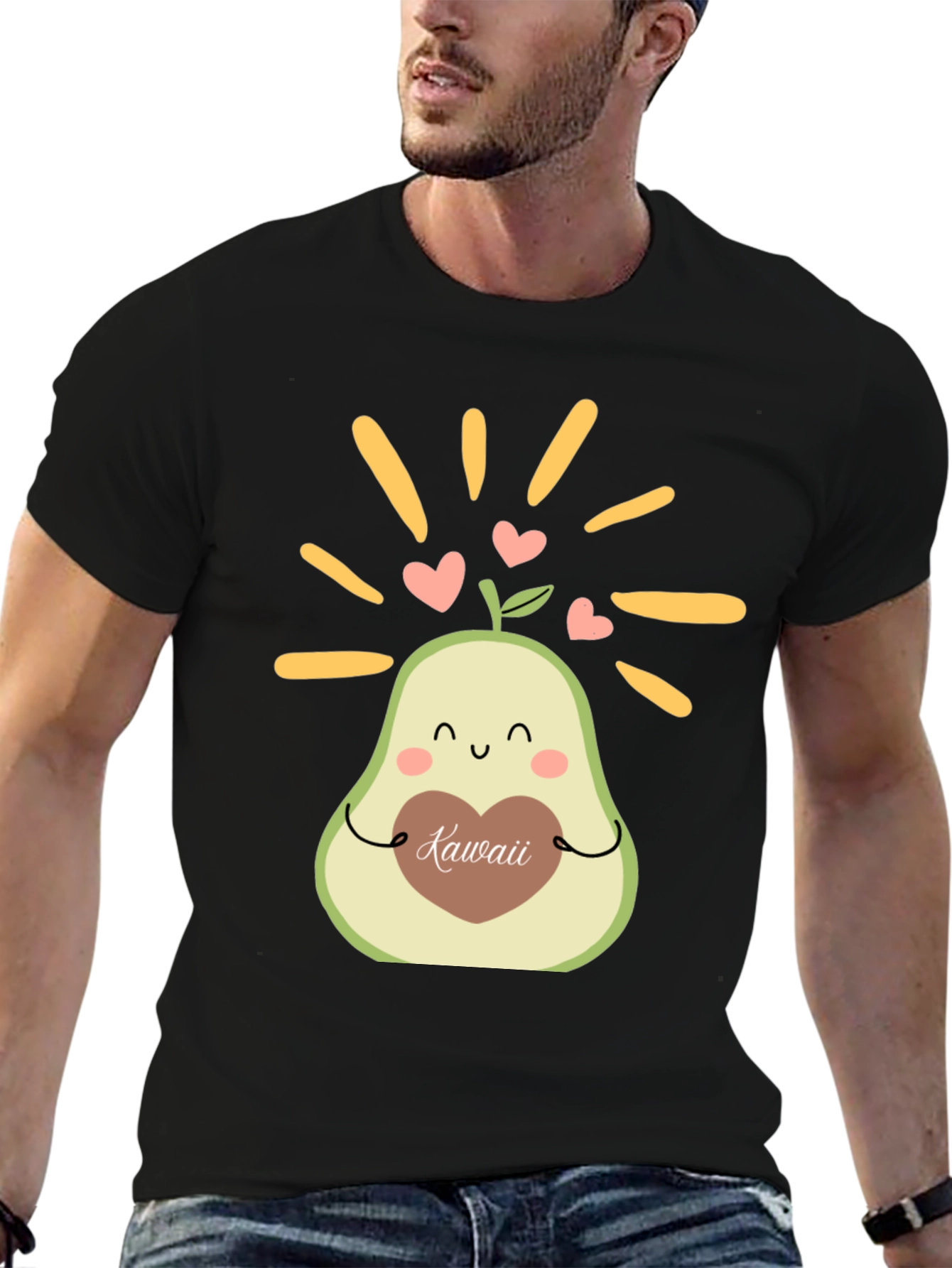 Kawaii Avocado Graphic Tee - Cute & Stylish T-Shirt