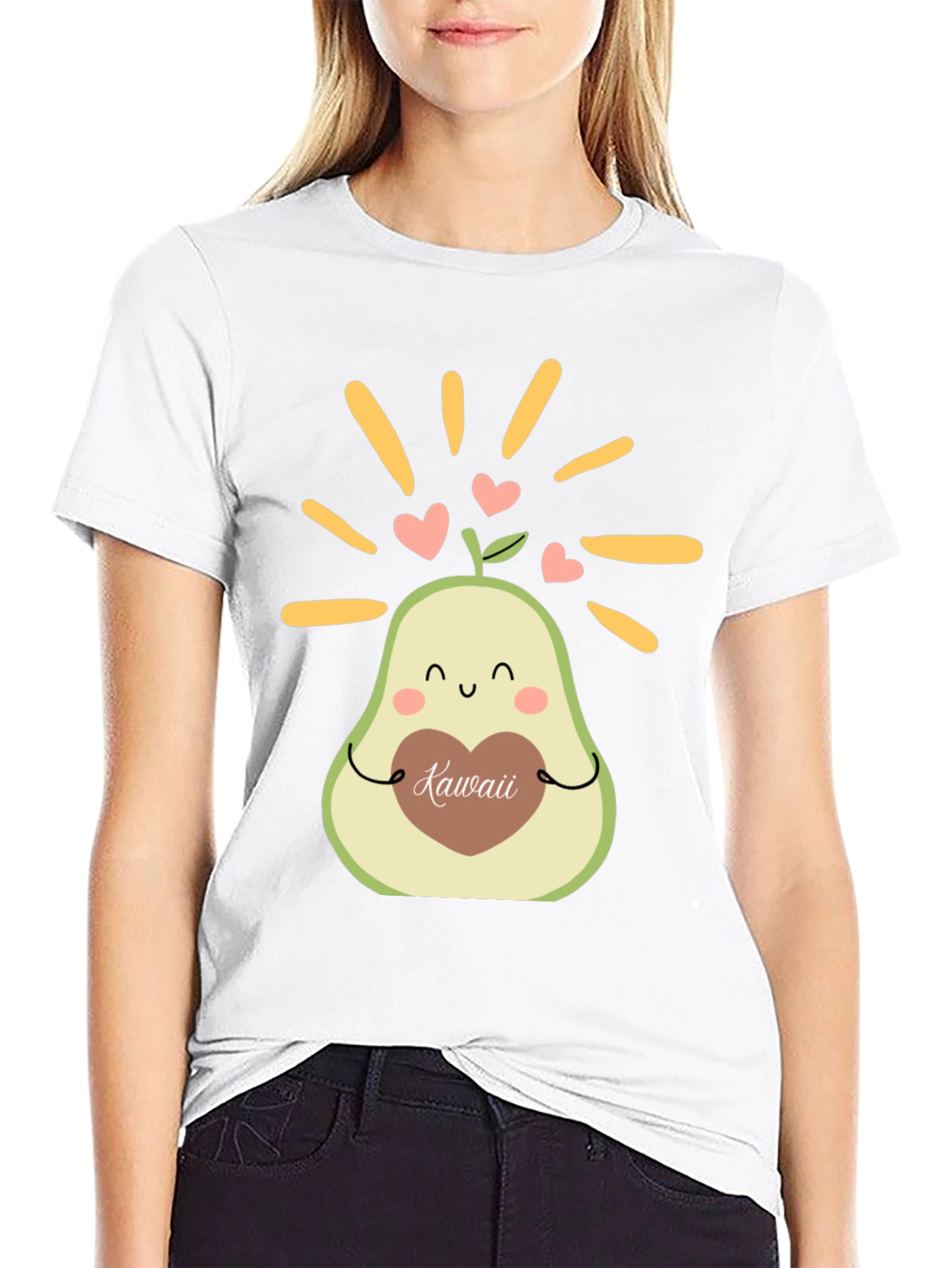 Kawaii Avocado Graphic Tee - Cute & Stylish T-Shirt