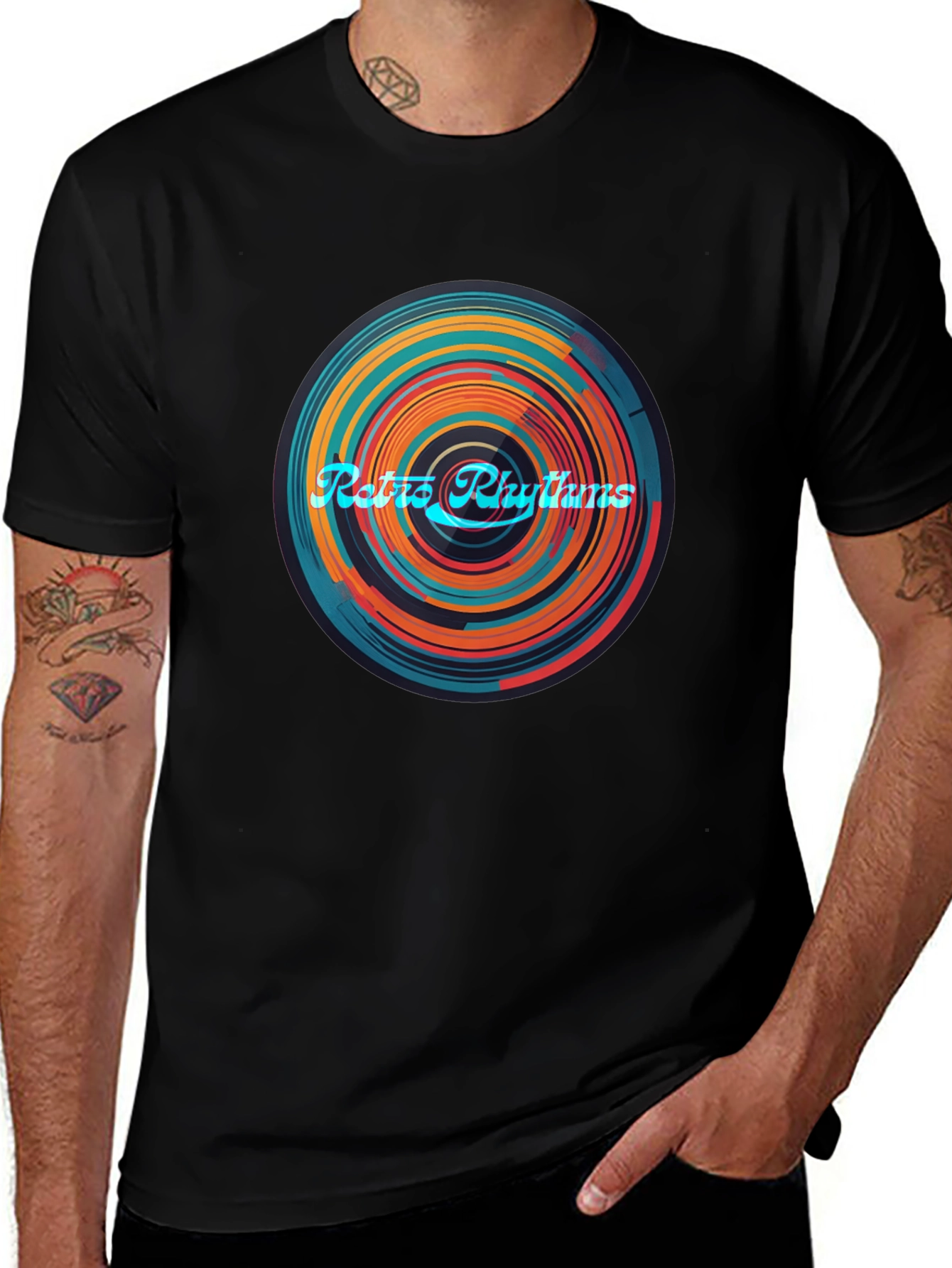 Retro Rhythms Graphic Tee - Music Lovers T-Shirt
