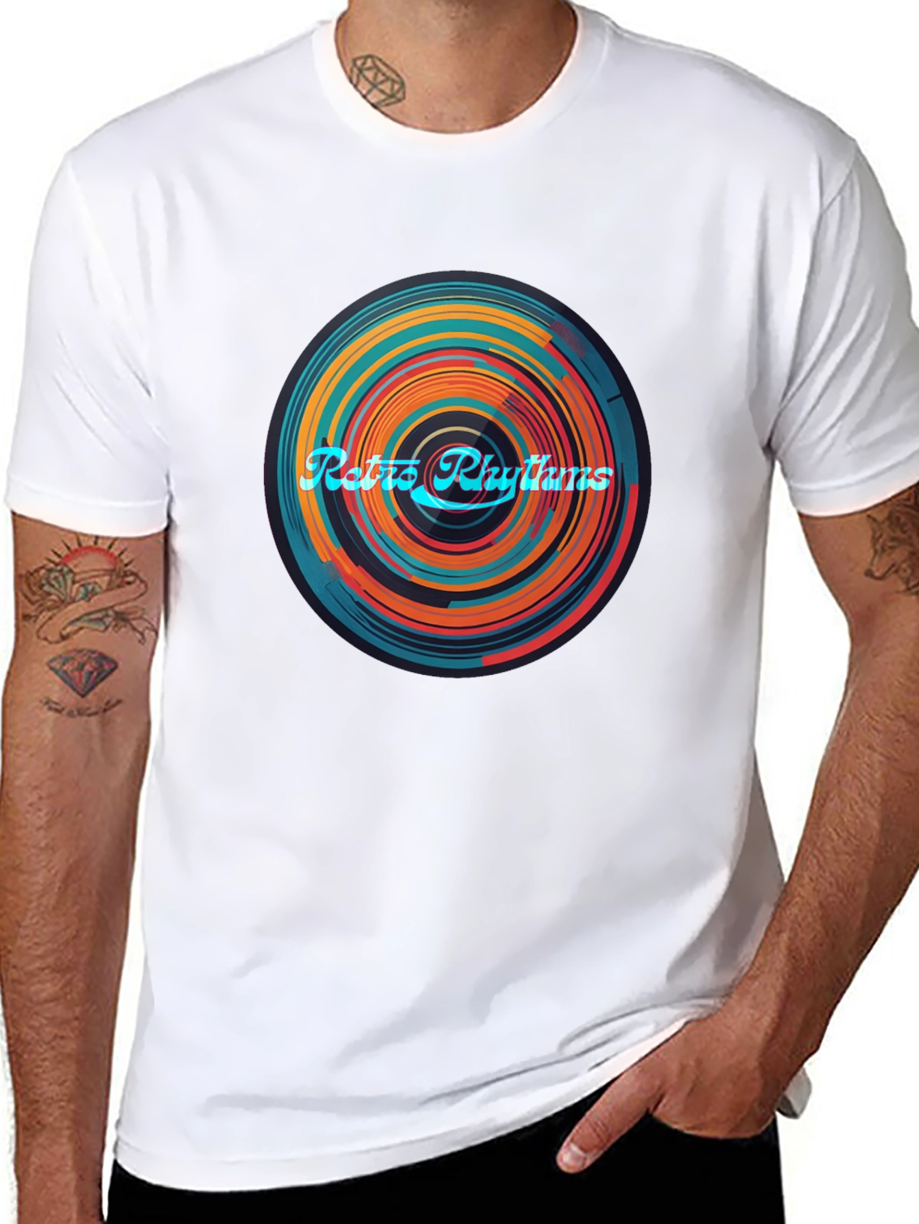 Retro Rhythms Graphic Tee - Music Lovers T-Shirt