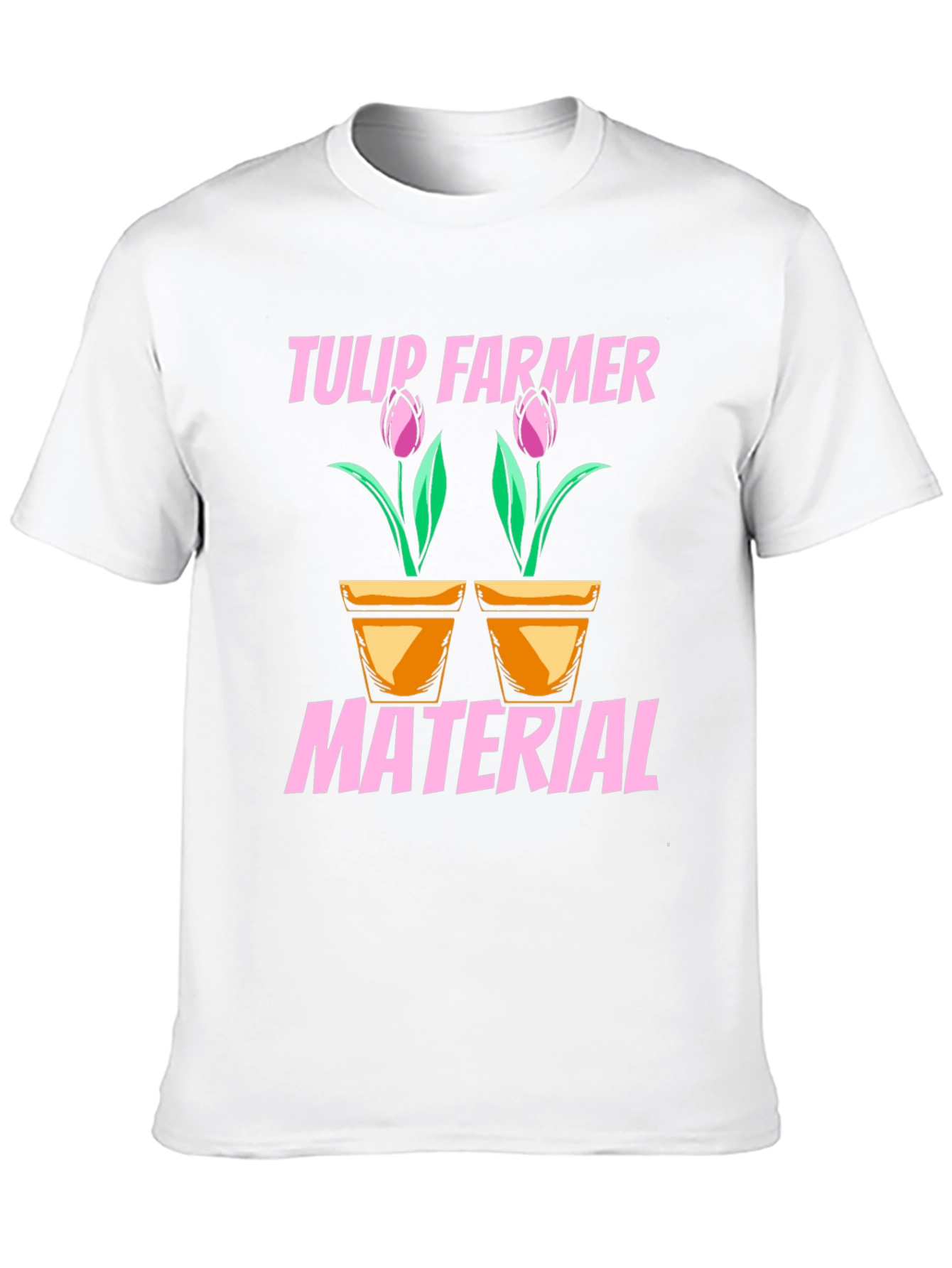 Tulip Farmer Material Black Graphic T-Shirt