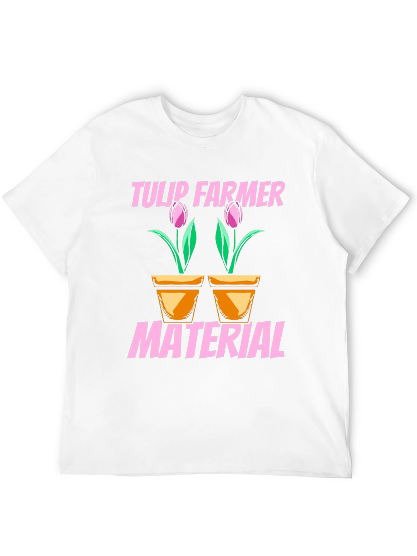 Tulip Farmer Material Black Graphic T-Shirt