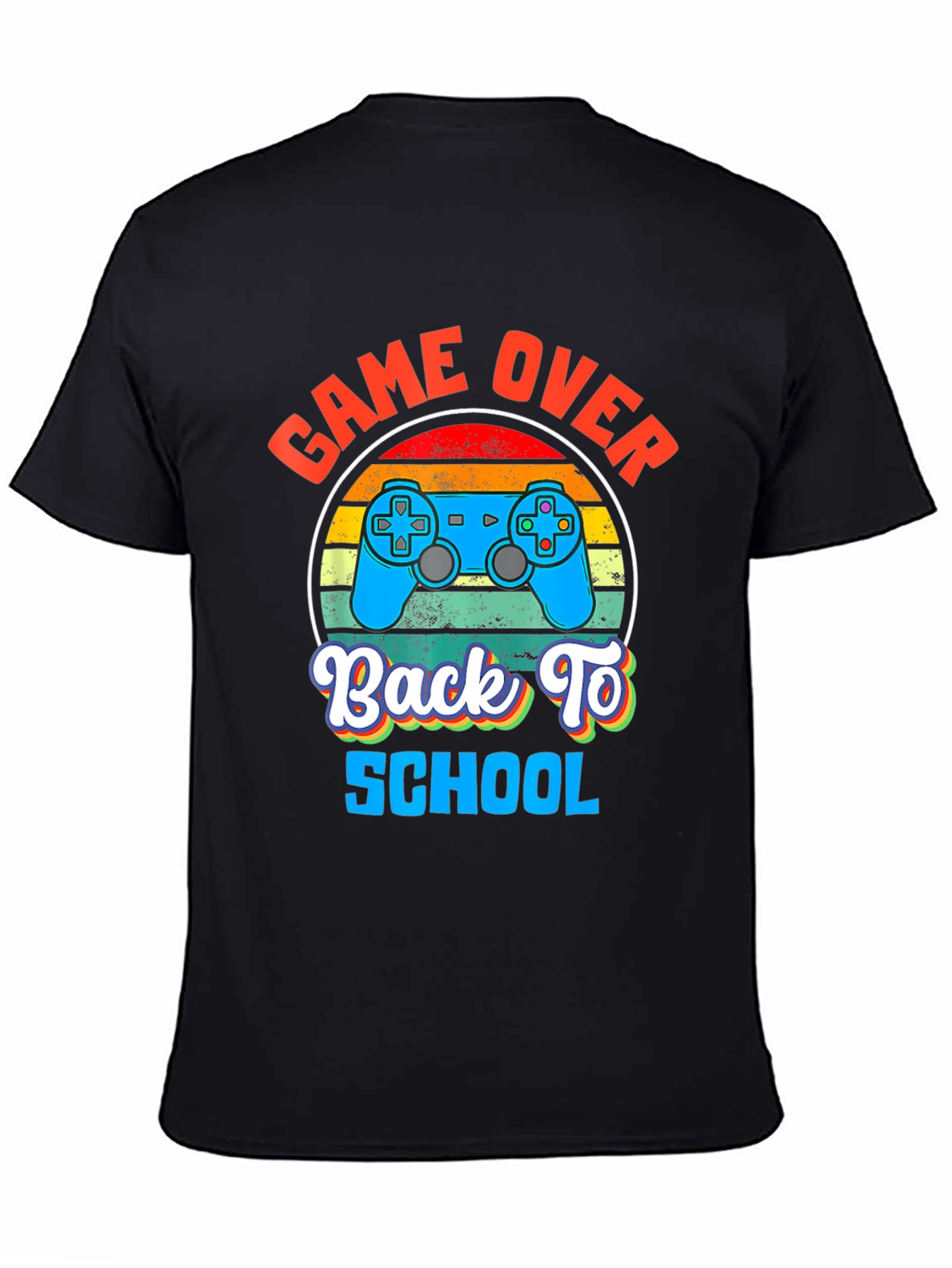 Game Over Back To School Black T-Shirt