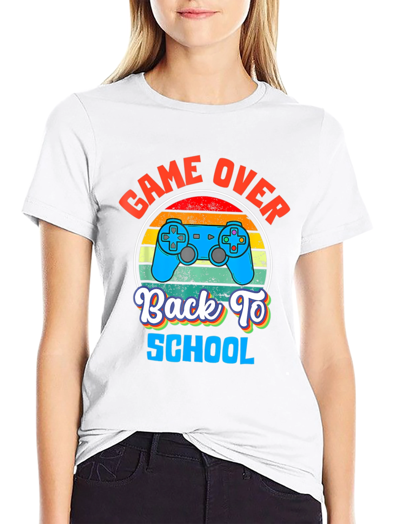 Game Over Back To School Black T-Shirt