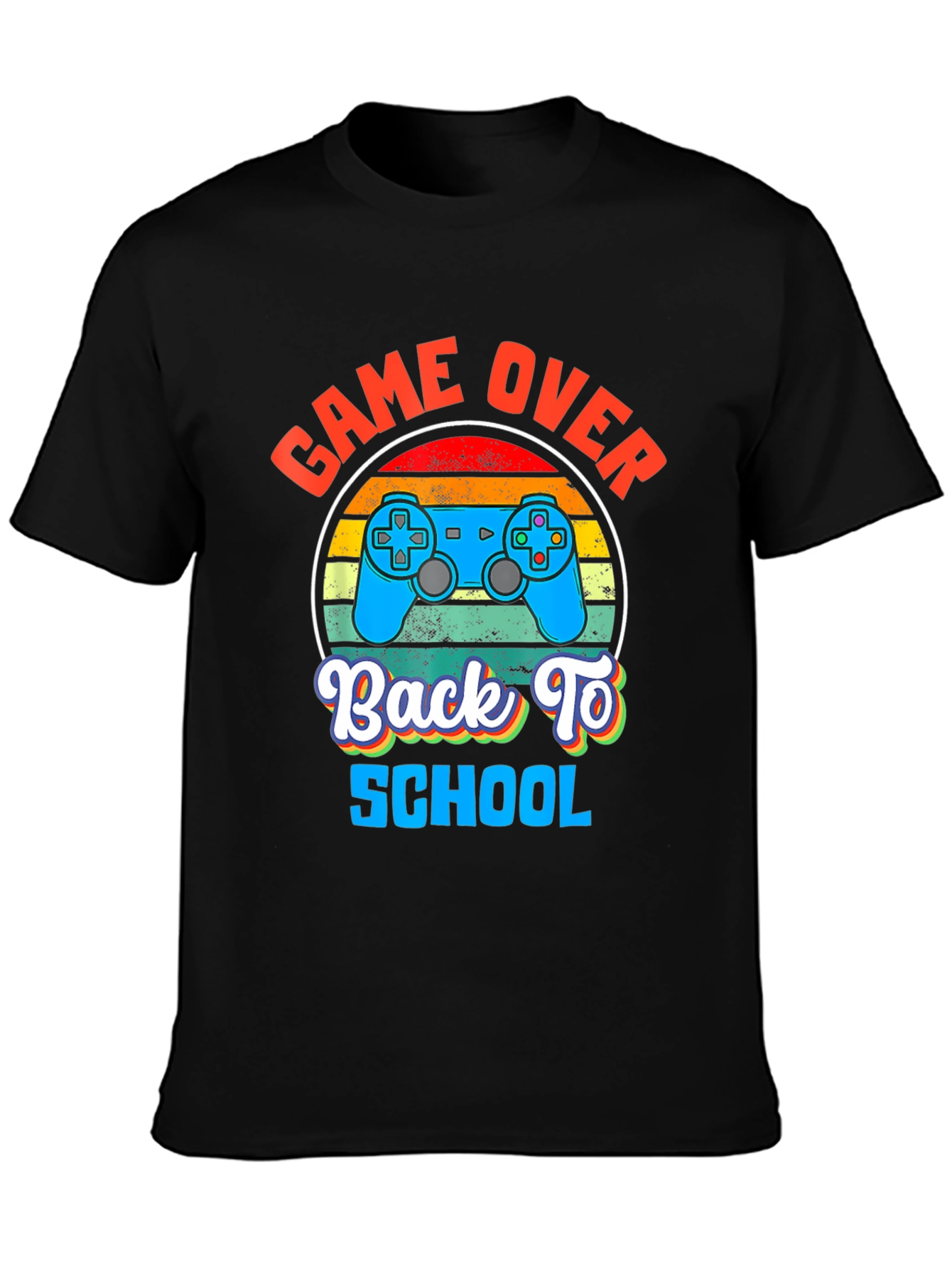 Game Over Back To School Black T-Shirt