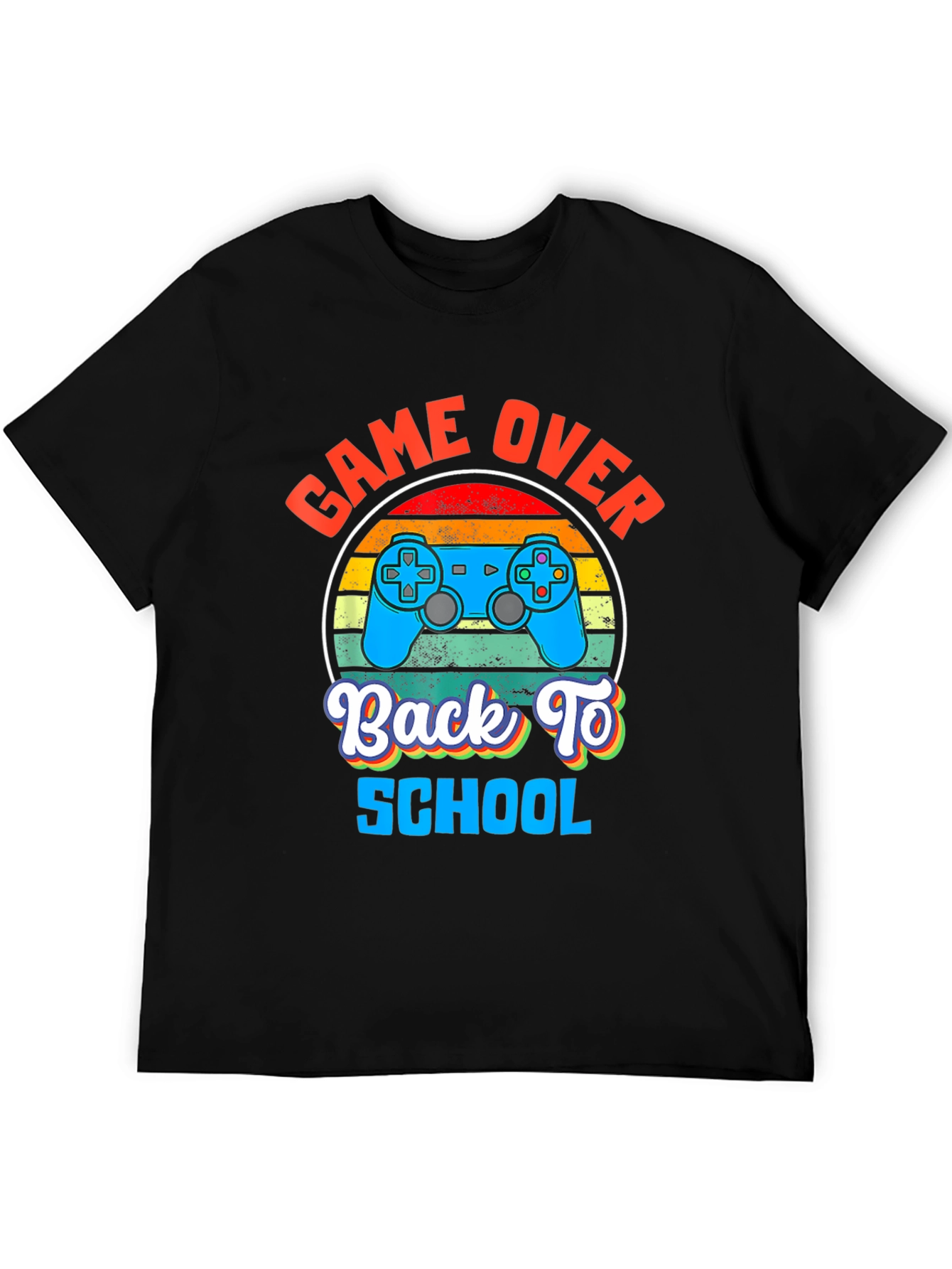 Game Over Back To School Black T-Shirt