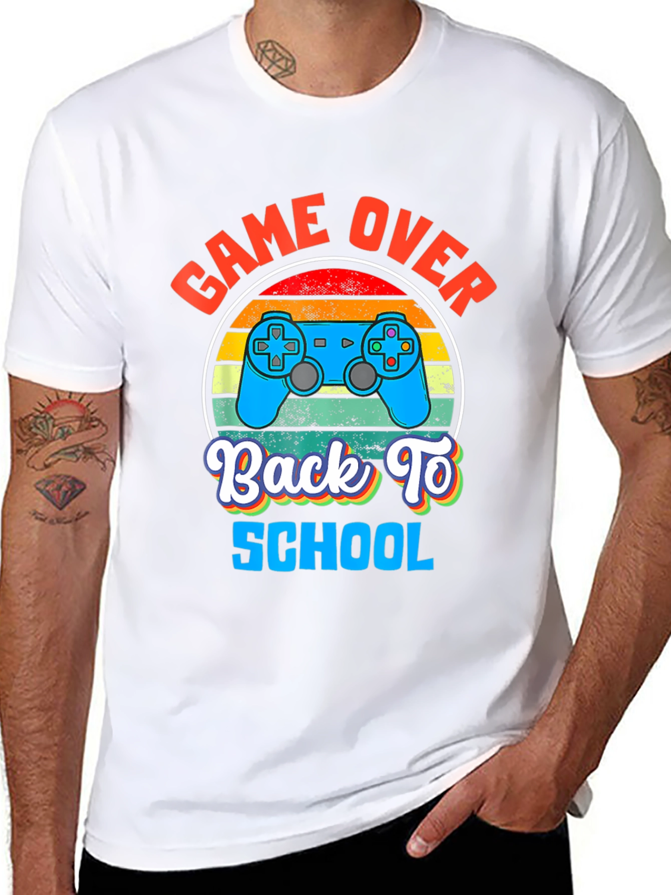 Game Over Back To School Black T-Shirt
