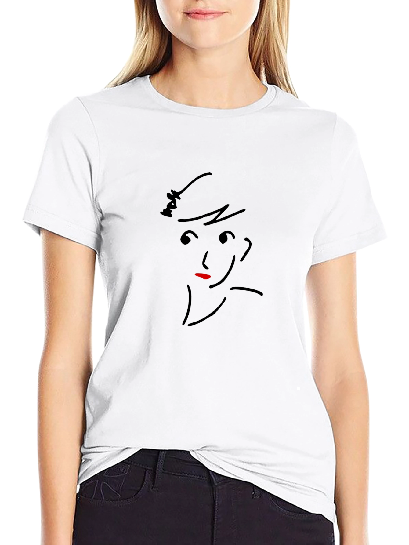 Minimalist Sketch Tee - Black Unisex T-Shirt