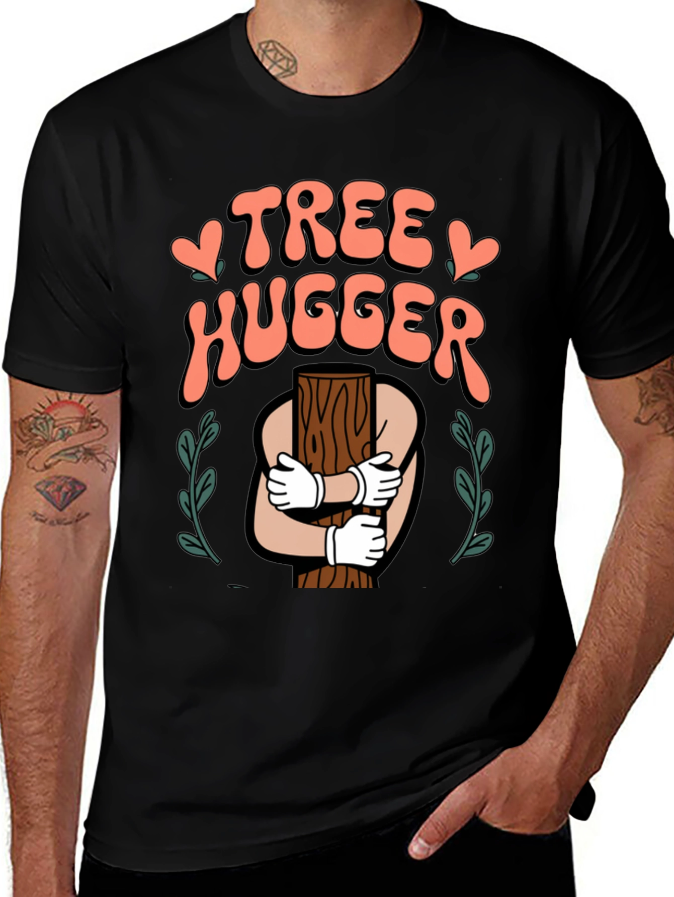 Tree Hugger Graphic T-Shirt - Nature Lover Tee