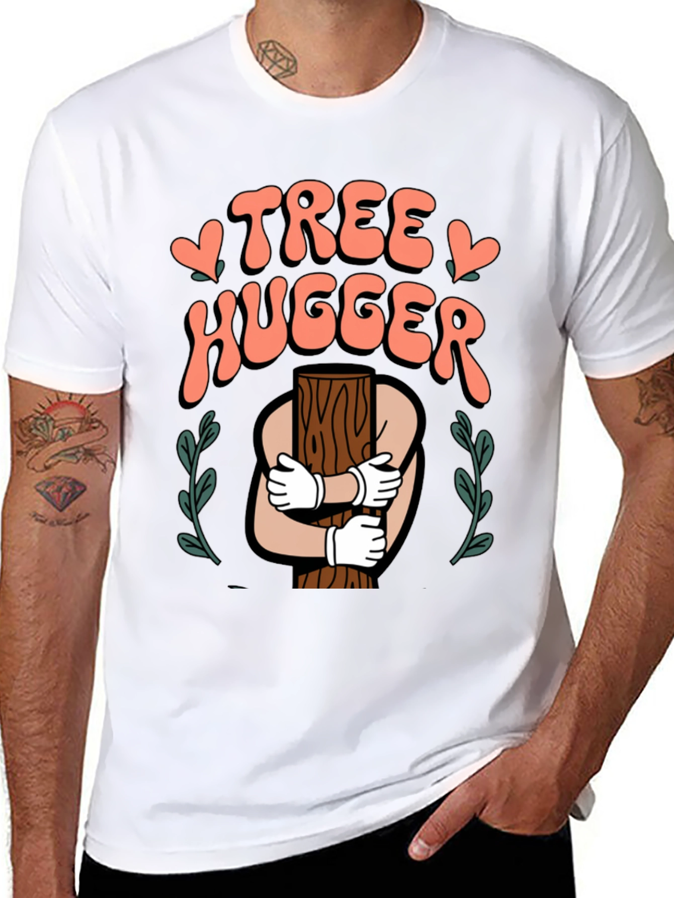 Tree Hugger Graphic T-Shirt - Nature Lover Tee