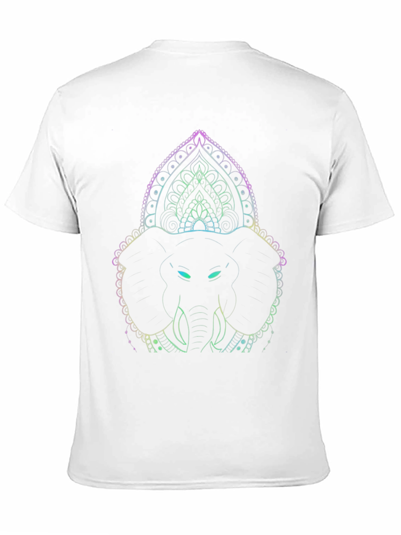 Elephant Mandala Graphic Tee - Black Cotton Shirt