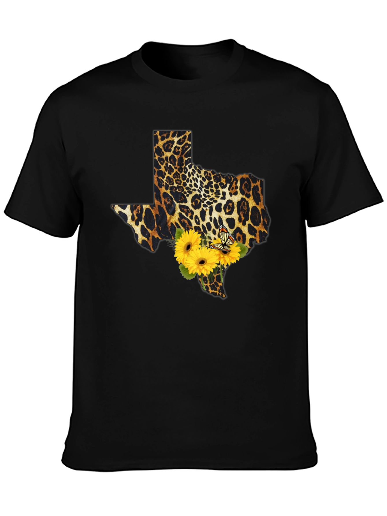 Texas Leopard Print Sunflower Tee