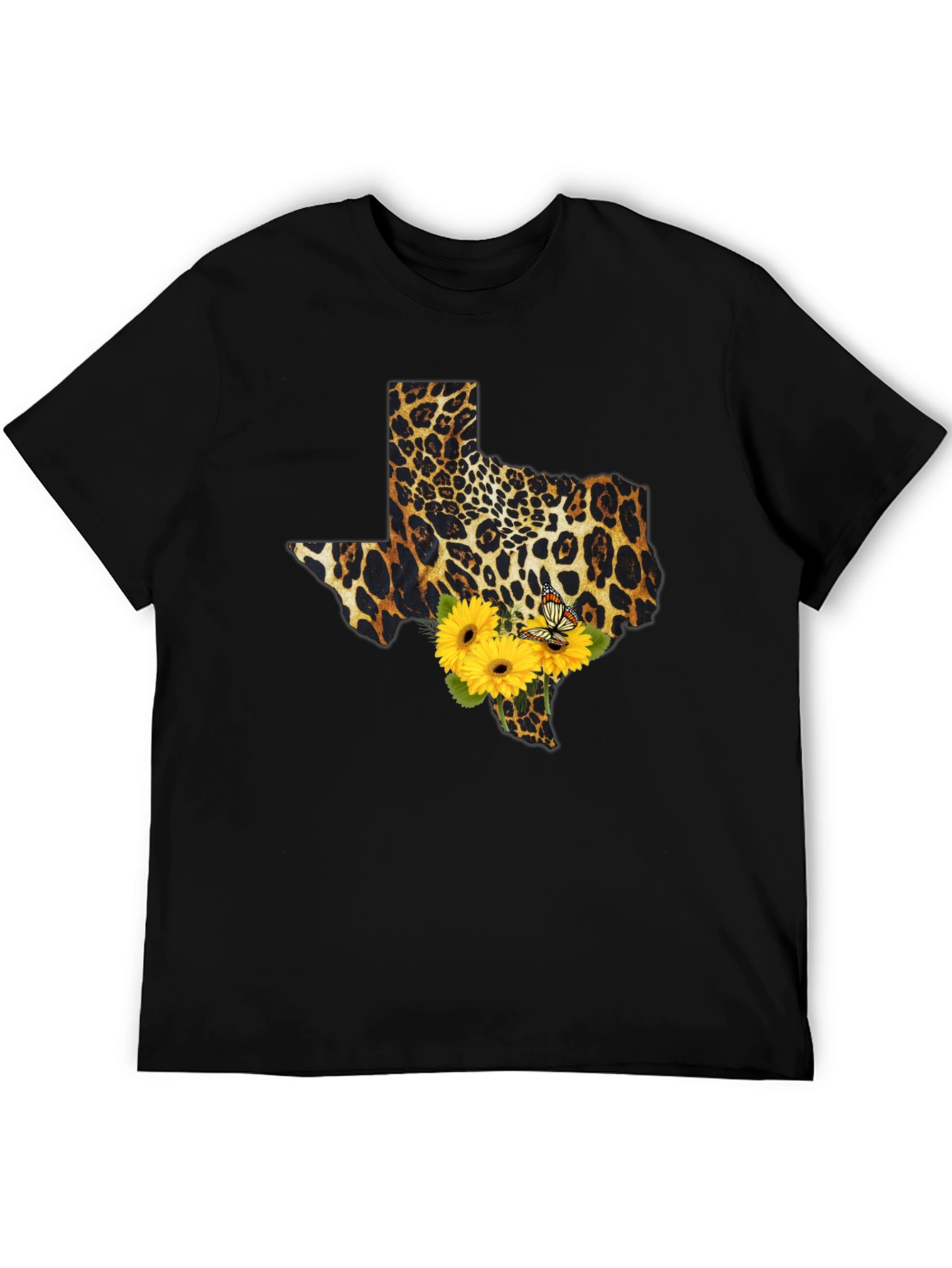 Texas Leopard Print Sunflower Tee