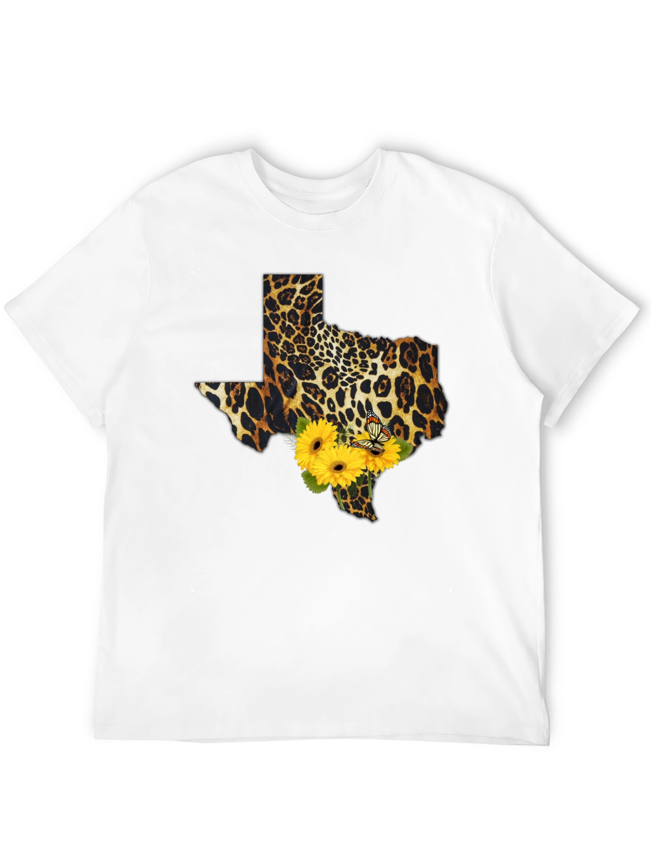 Texas Leopard Print Sunflower Tee