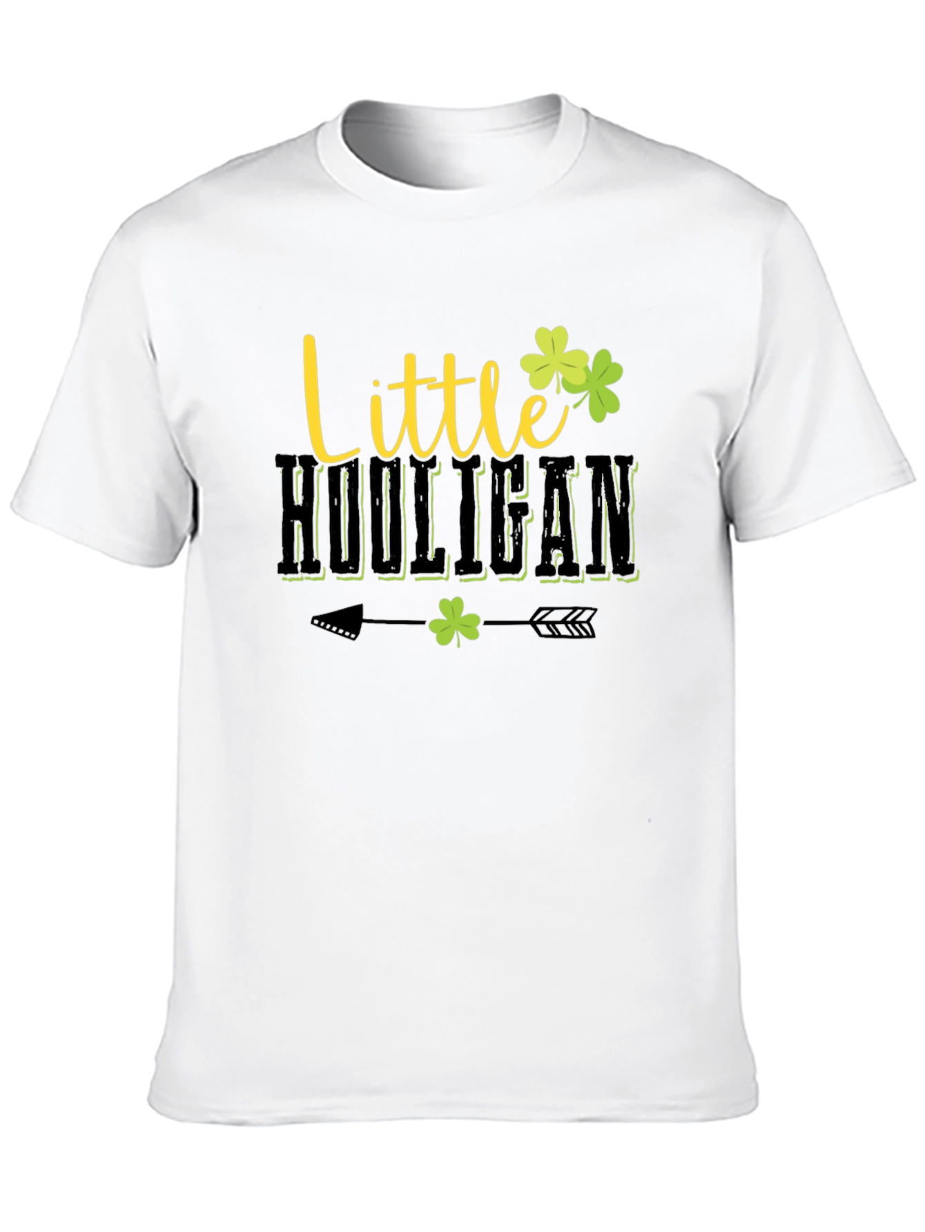 Little Hooligan St. Patricks Day Black T-Shirt