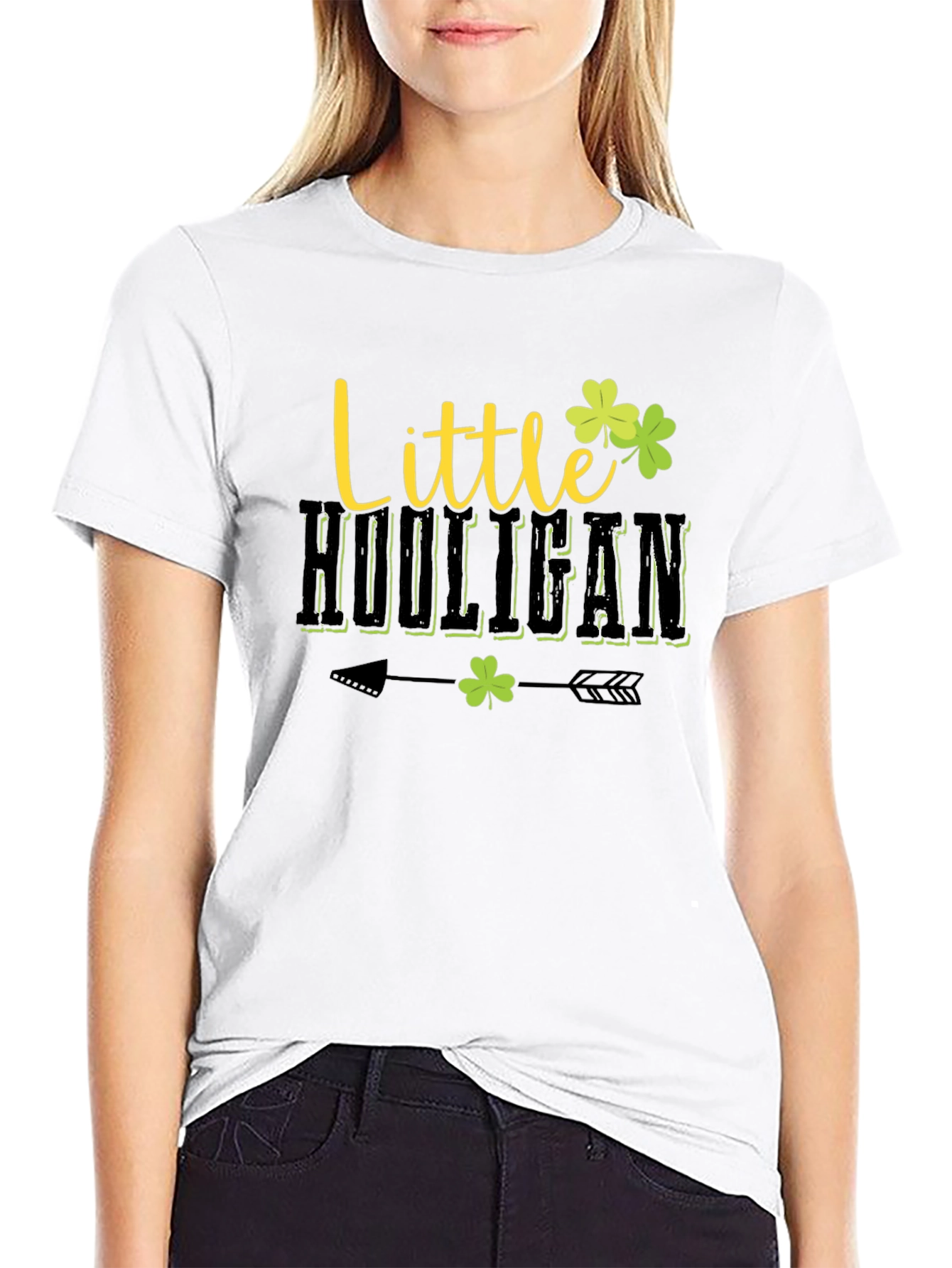 Little Hooligan St. Patricks Day Black T-Shirt