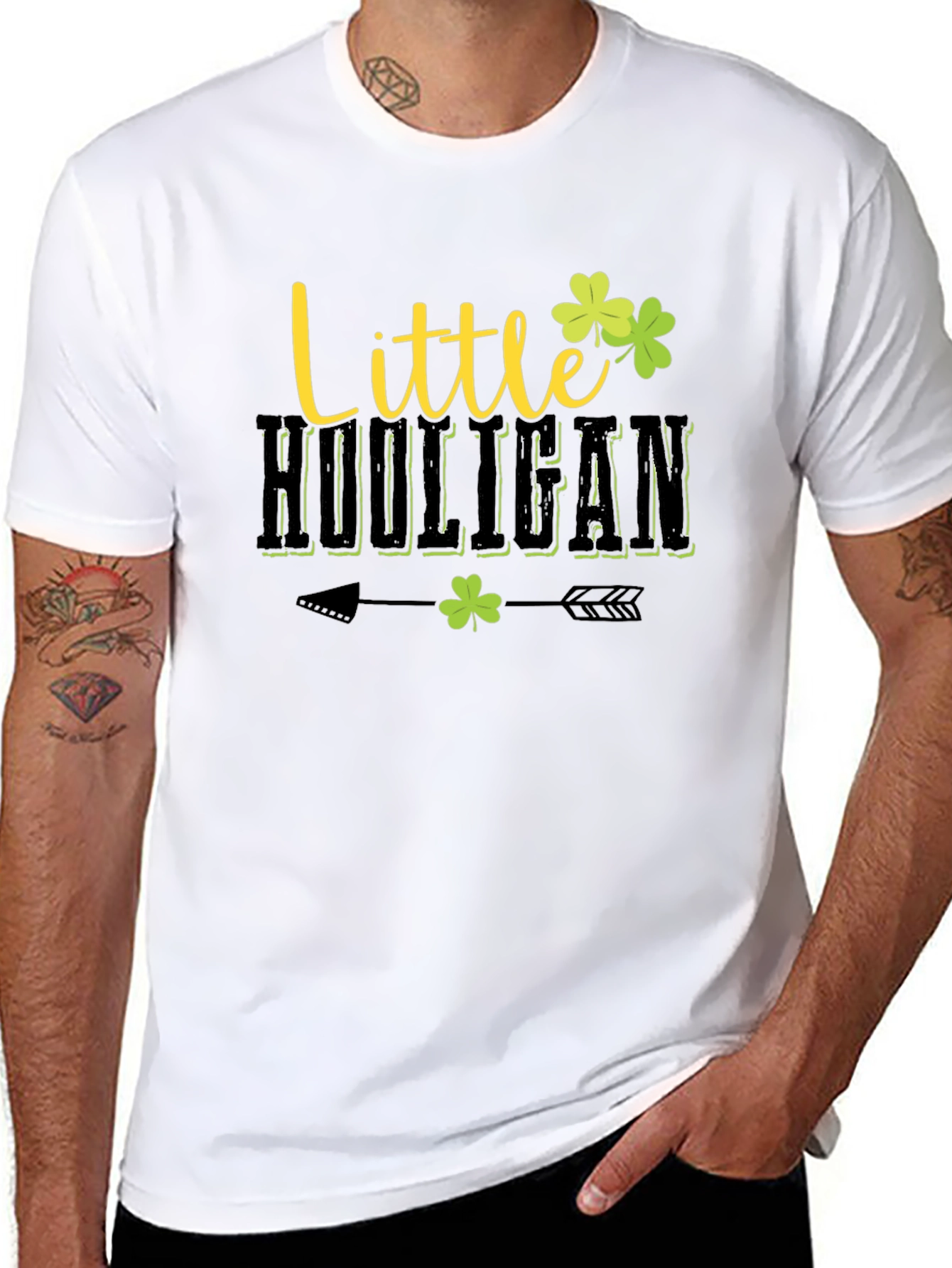 Little Hooligan St. Patricks Day Black T-Shirt