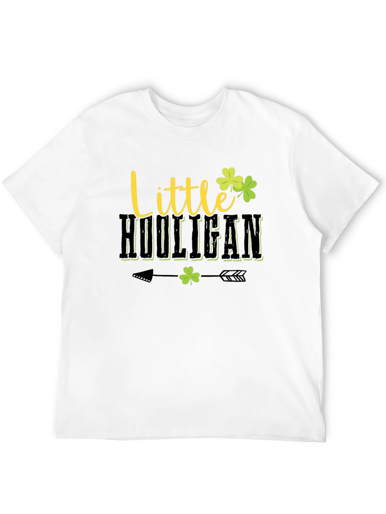 Little Hooligan St. Patricks Day Black T-Shirt