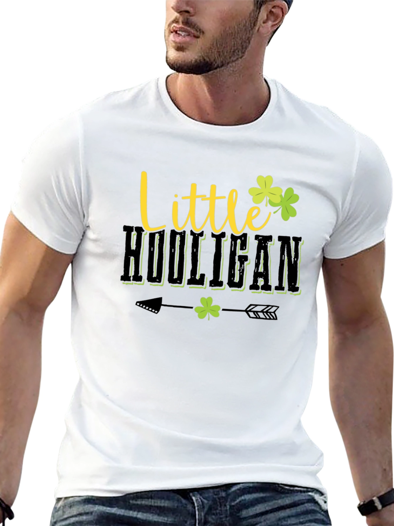 Little Hooligan St. Patricks Day Black T-Shirt