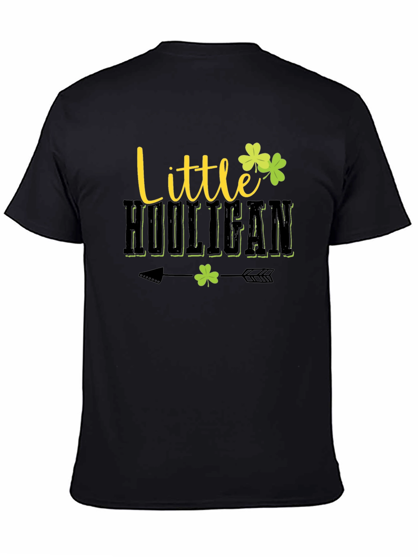 Little Hooligan St. Patricks Day Black T-Shirt