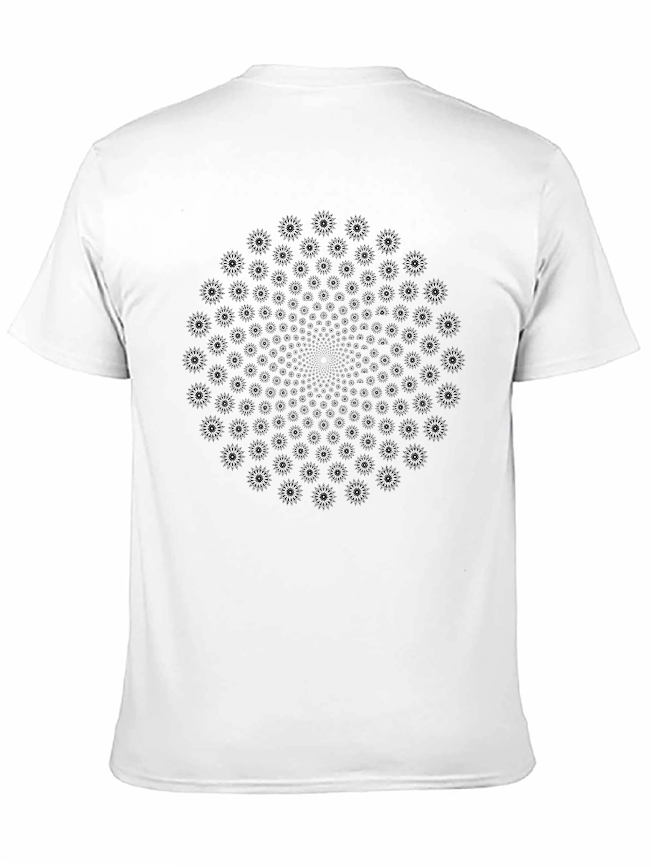 Optical Illusion Graphic Tee - Black Cotton
