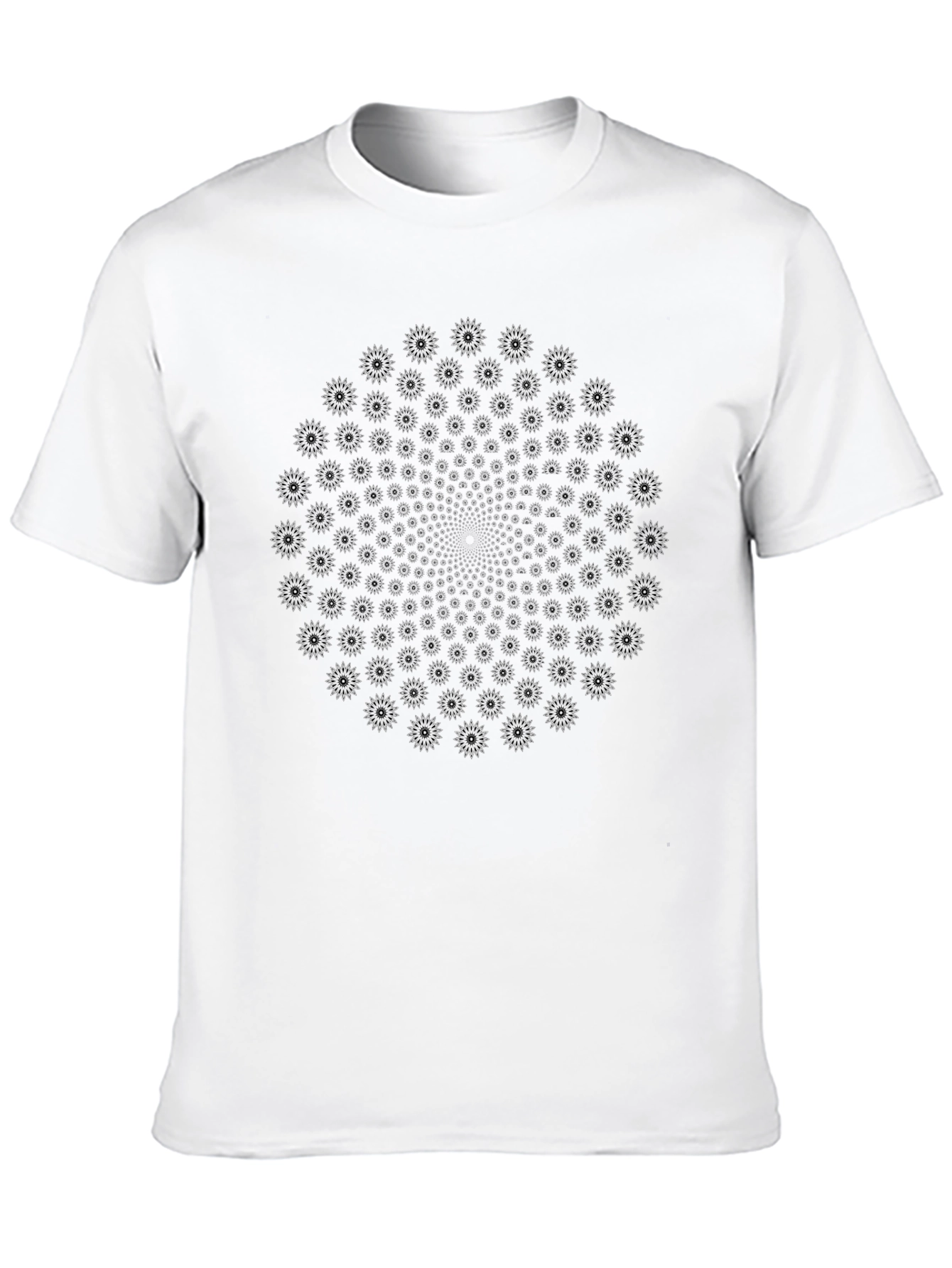 Optical Illusion Graphic Tee - Black Cotton