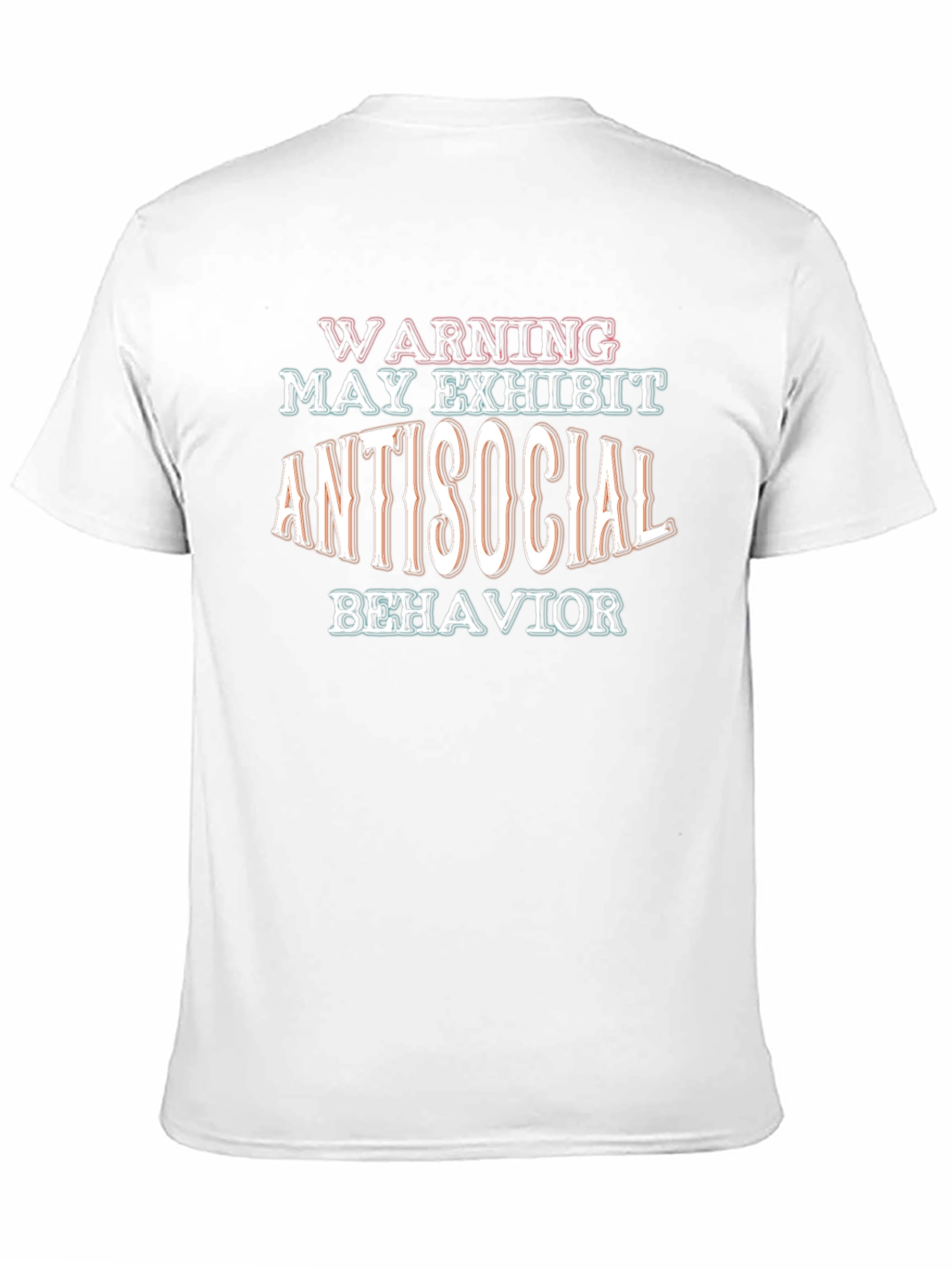 Warning May Exhibit Antisocial Behavior Black T-Shirt