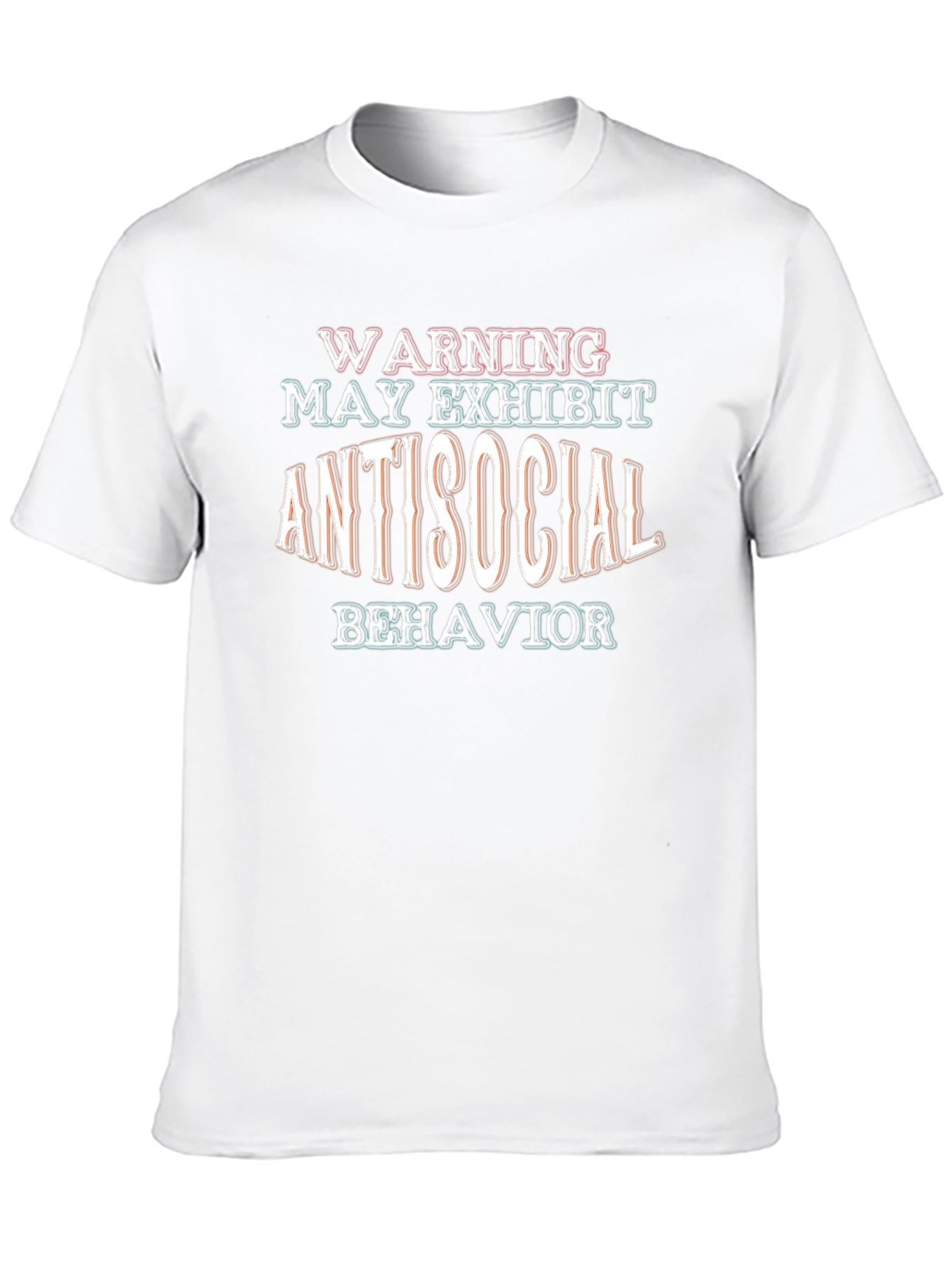Warning May Exhibit Antisocial Behavior Black T-Shirt