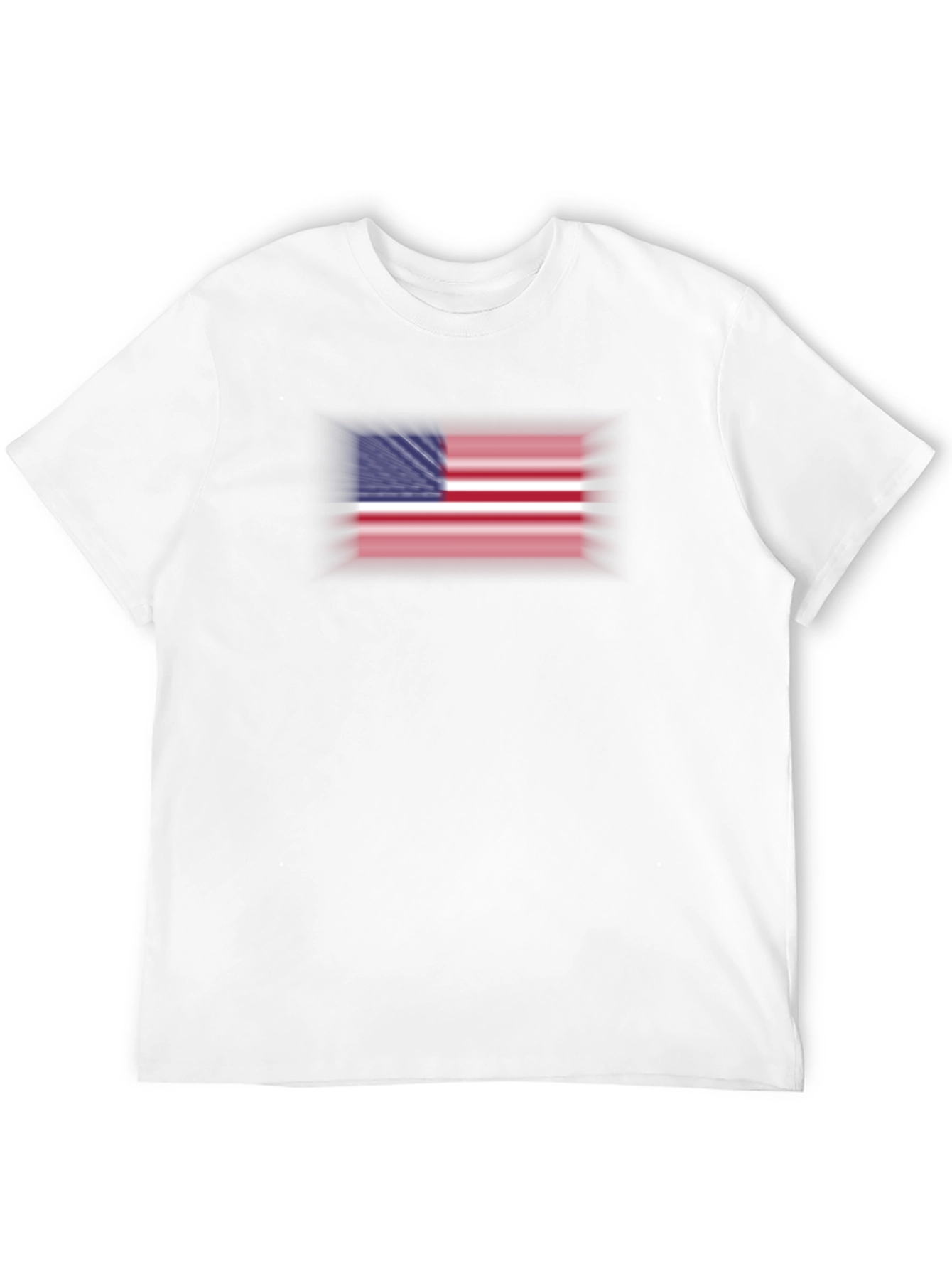 American Flag Graphic Print Black T-Shirt