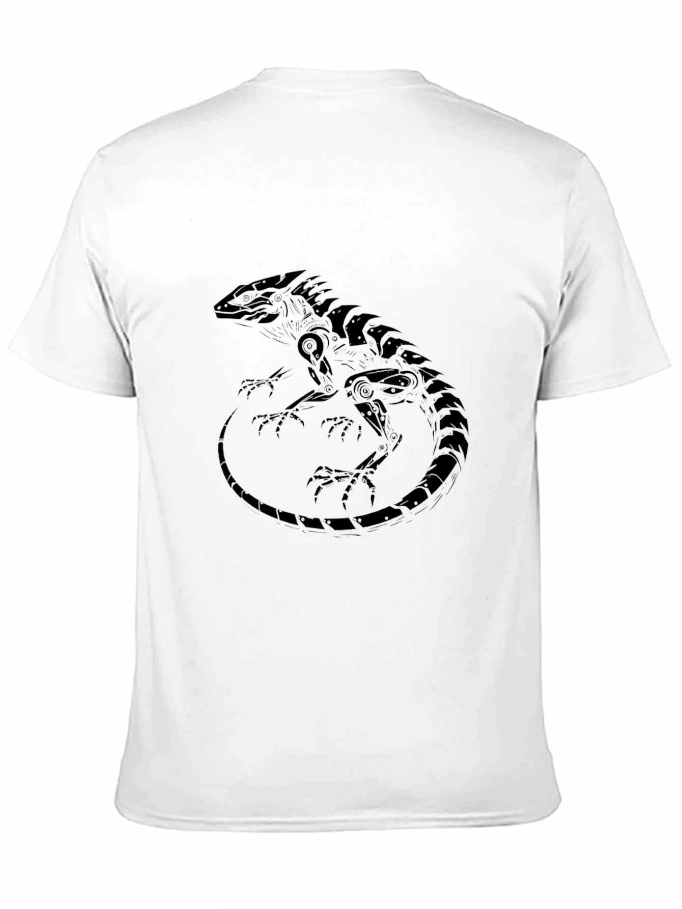 Mens Black Lizard Graphic Tee - Stylish Reptile Design