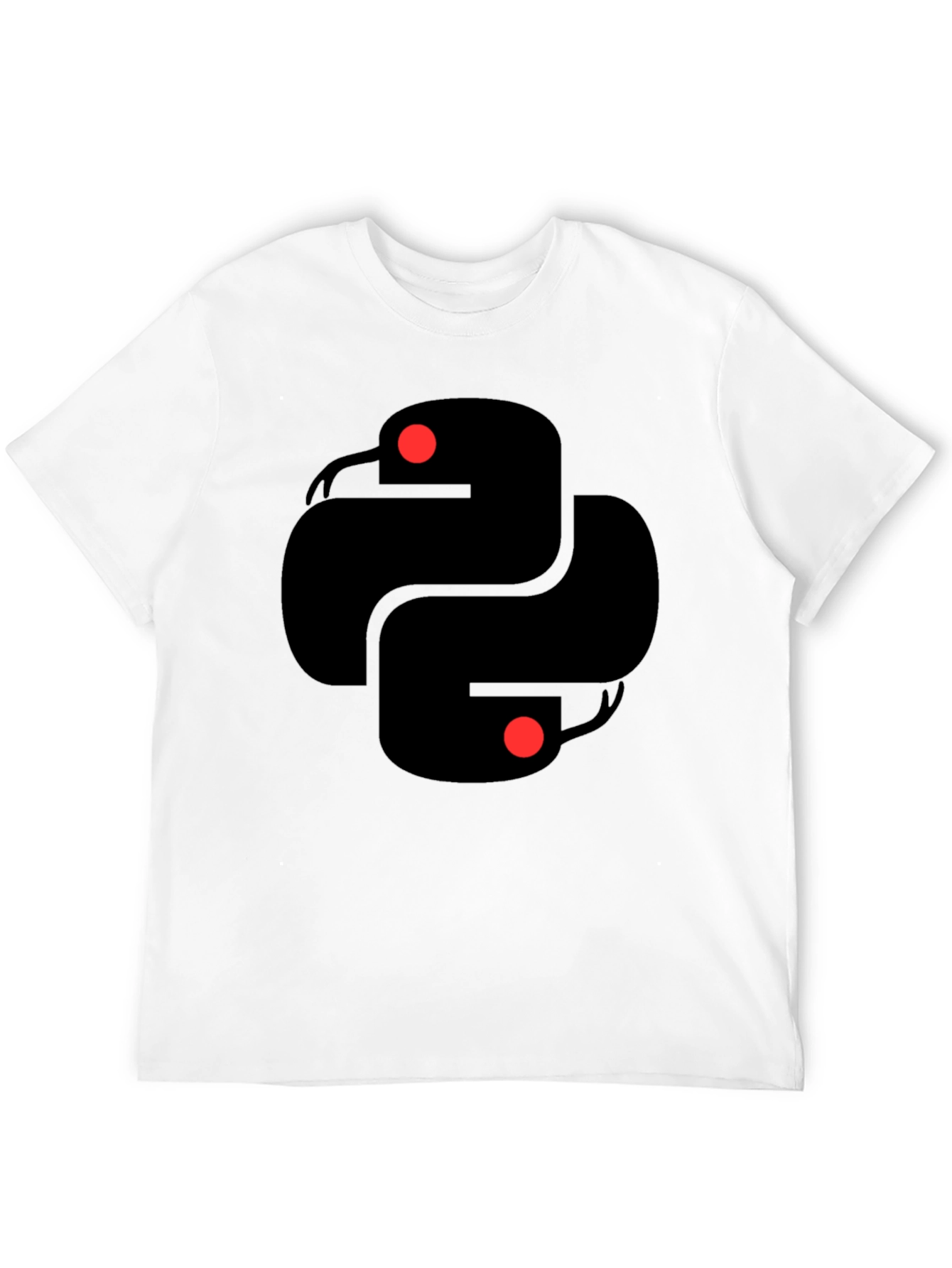 Python Snake Logo Black T-Shirt