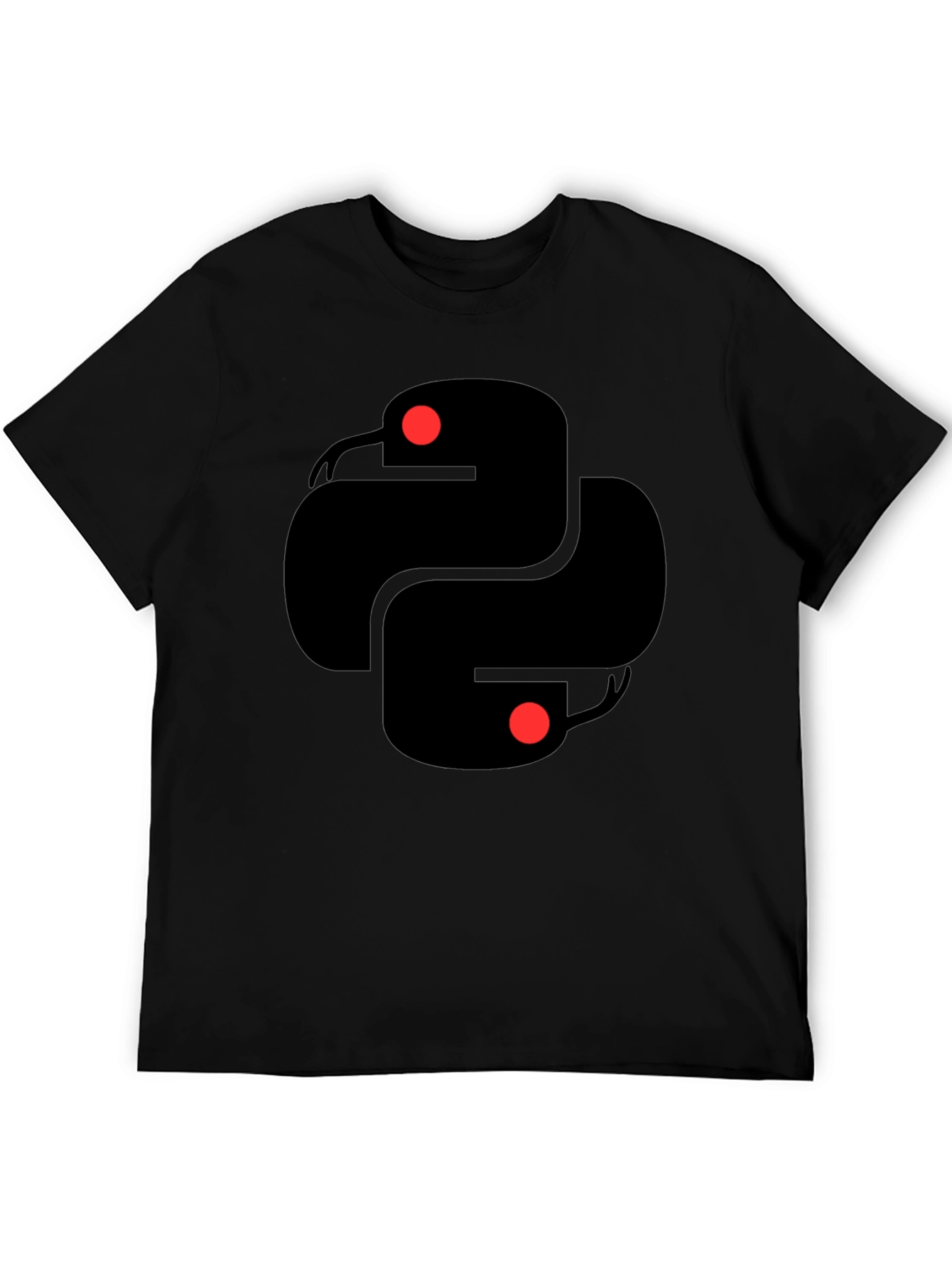 Python Snake Logo Black T-Shirt