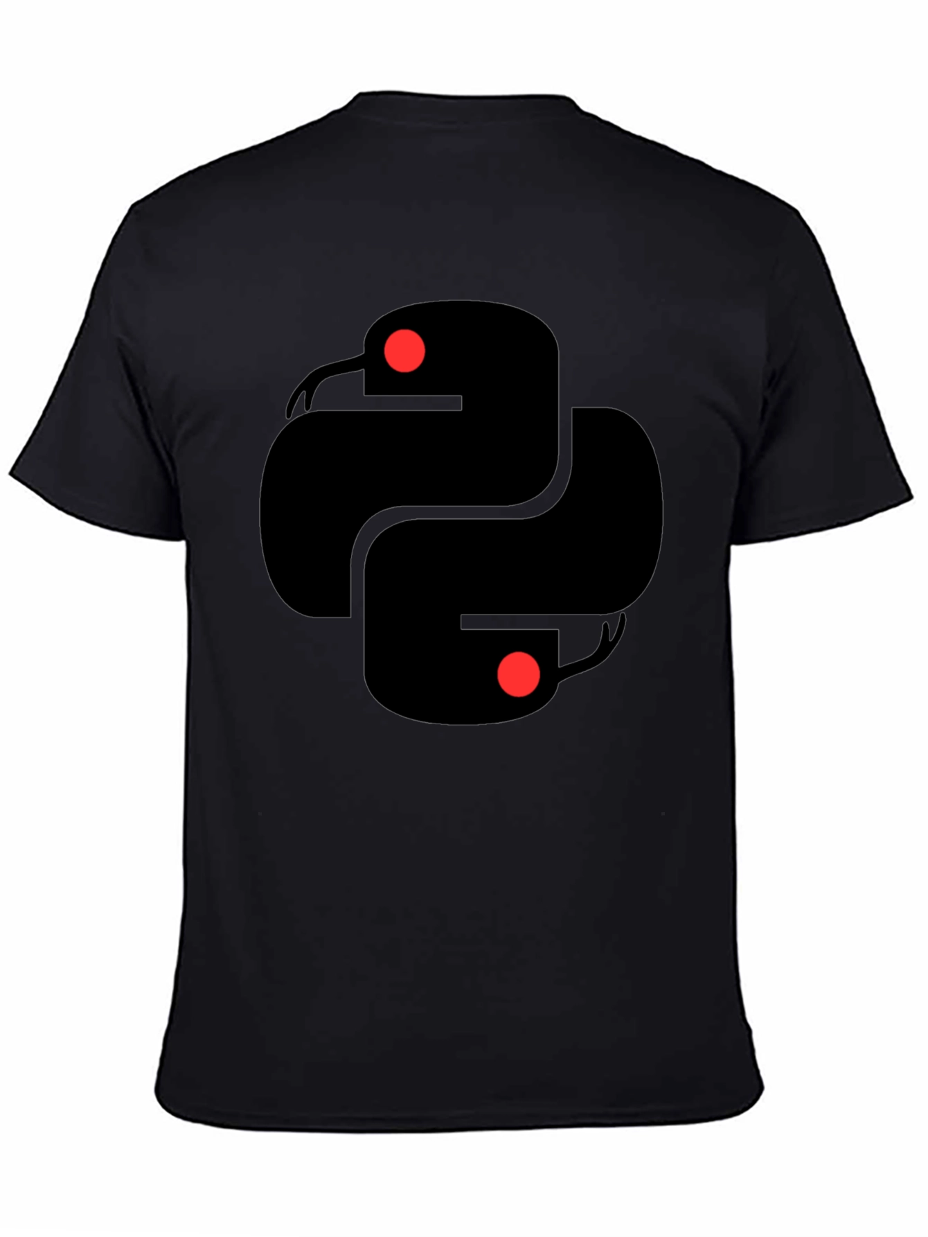 Python Snake Logo Black T-Shirt