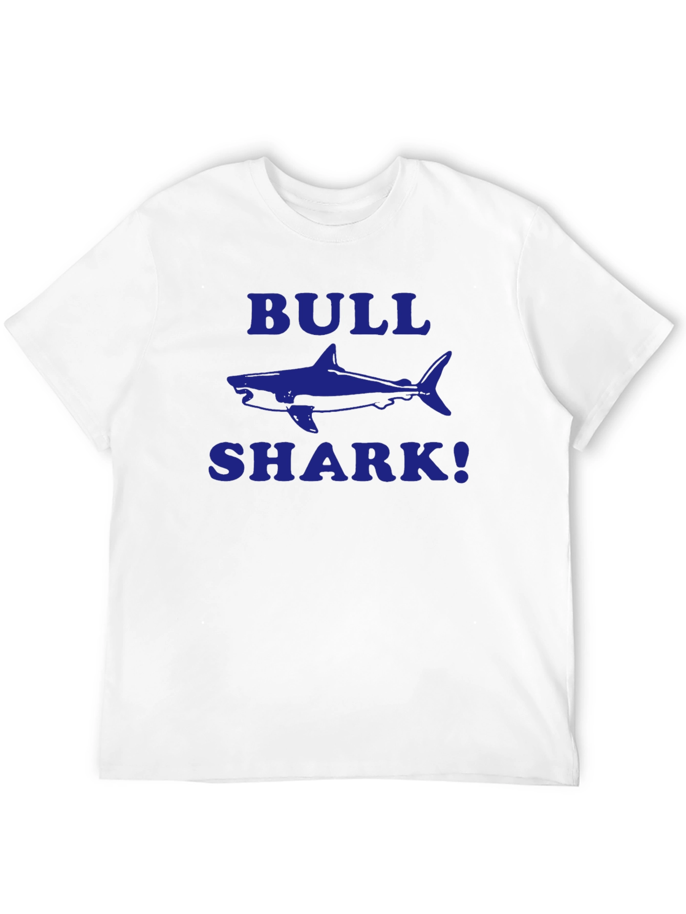 Bull Shark Graphic T-Shirt - Blue Print on Black