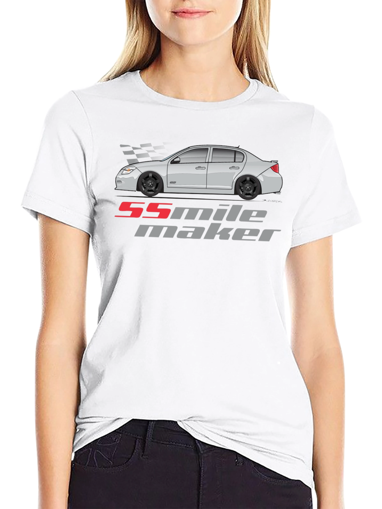 55 Mile Maker Car Graphic Black T-Shirt