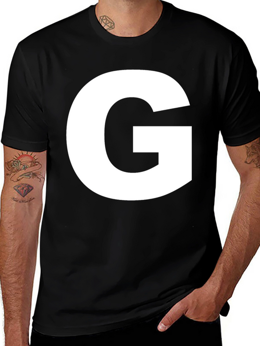 Bold Letter G Black T-Shirt