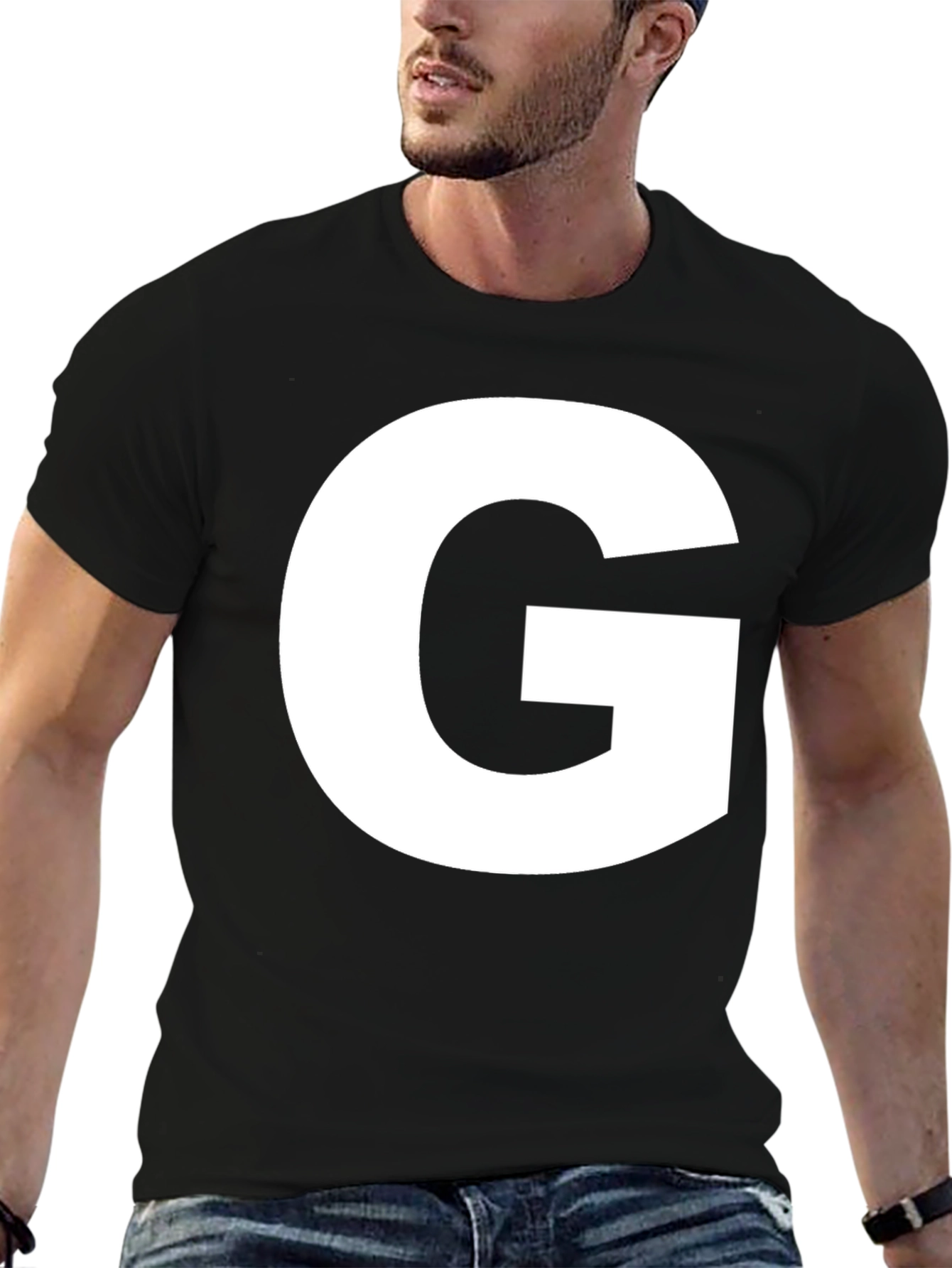 Bold Letter G Black T-Shirt