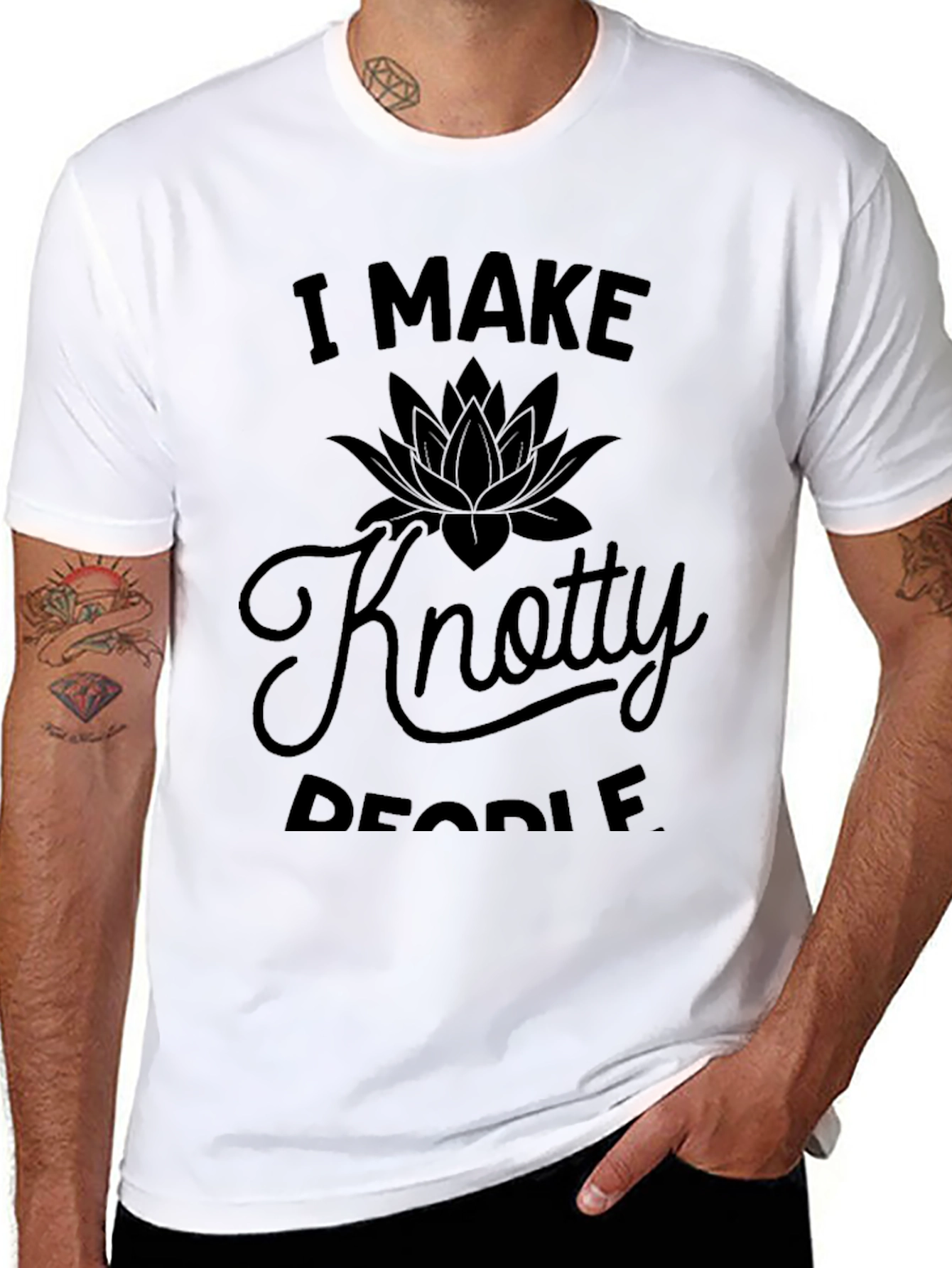 I Make Knotty People Black T-Shirt