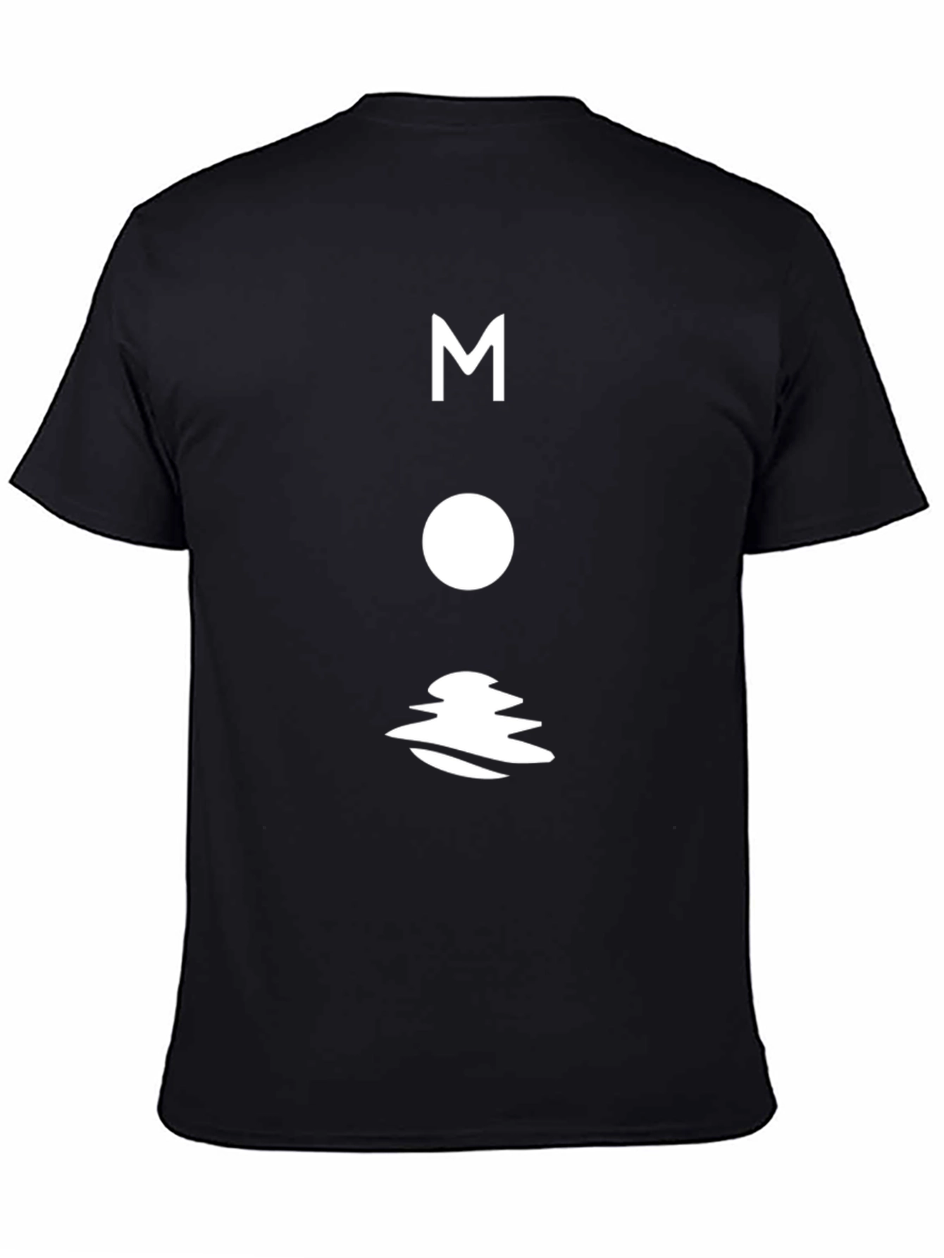 Modern Moon Graphic T-Shirt - Black Cotton Tee