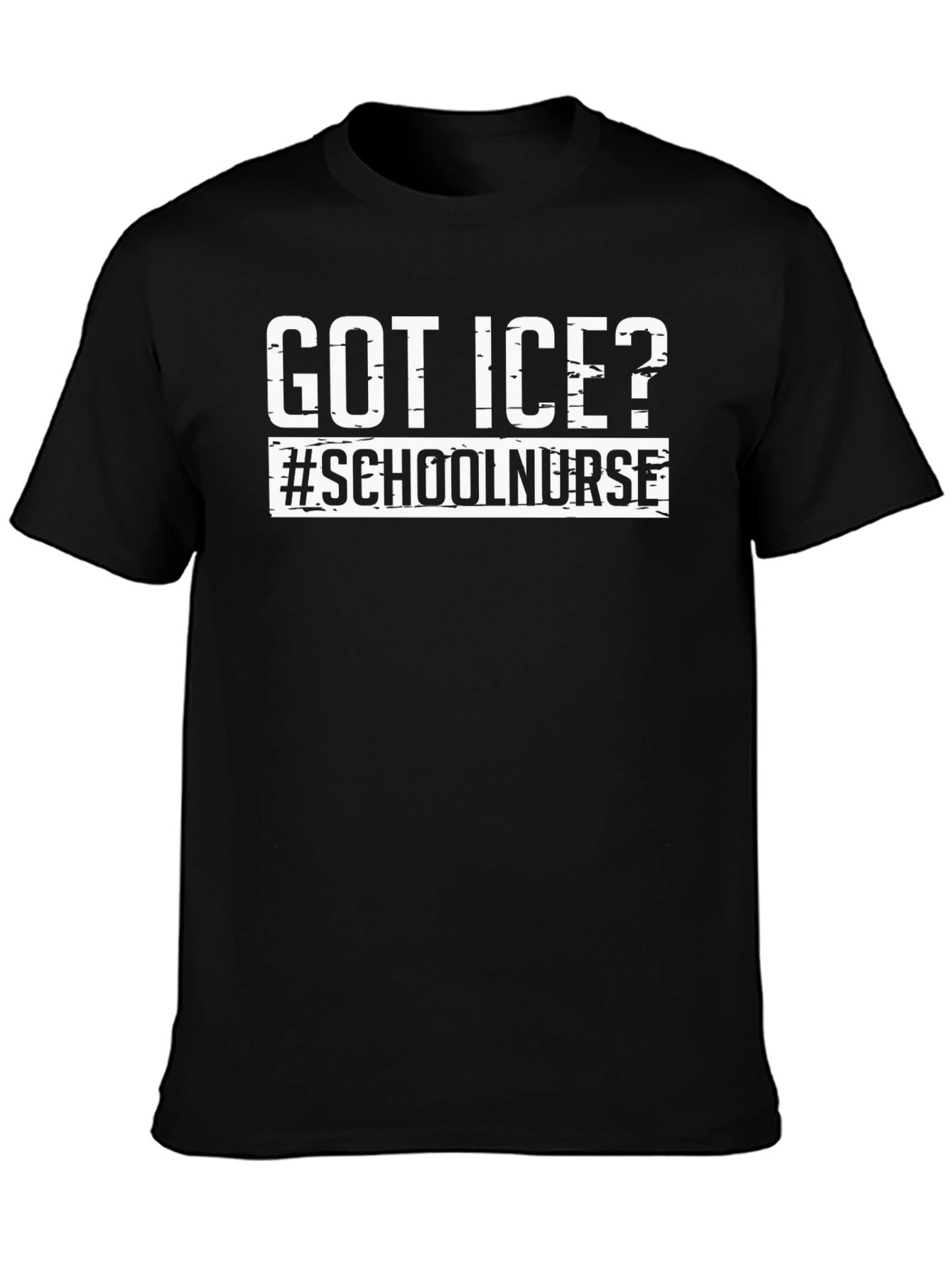 Got Ice? School Nurse Black T-Shirt
