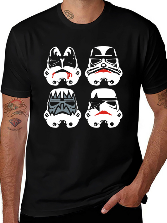 Stormtrooper Mashup Graphic Tee - Black Cotton Blend