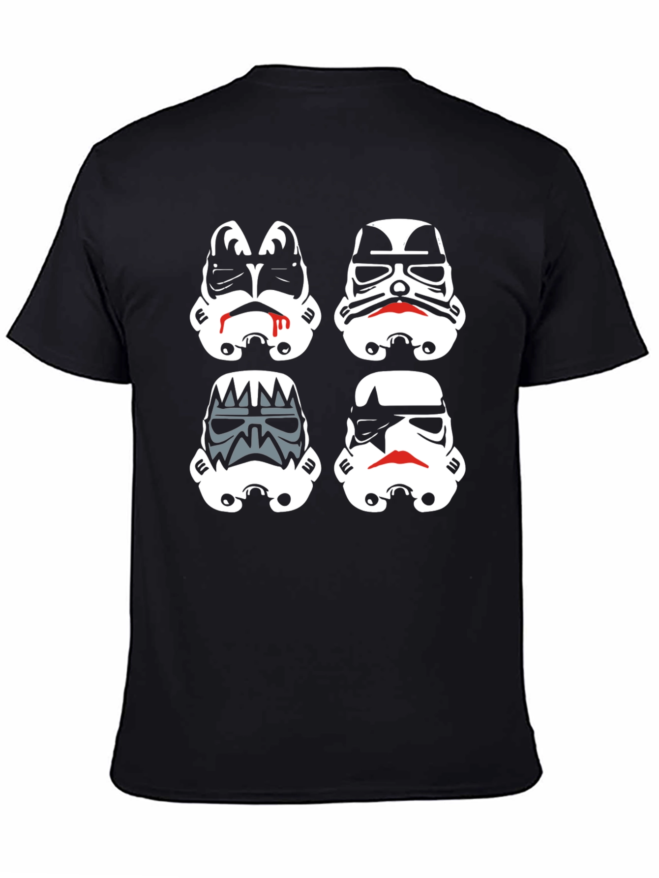Stormtrooper Mashup Graphic Tee - Black Cotton Blend