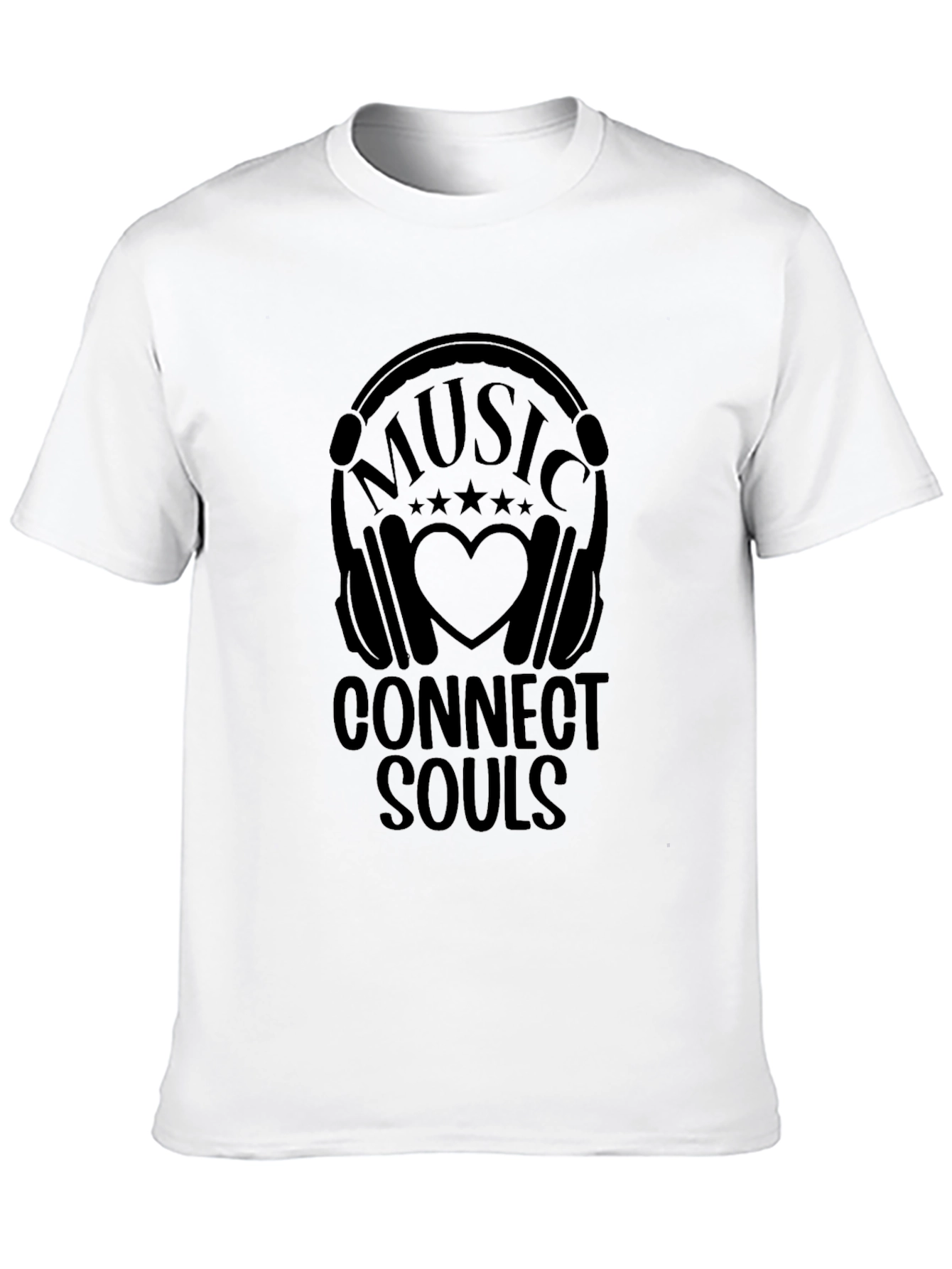 Music Connects Souls Black Graphic Tee