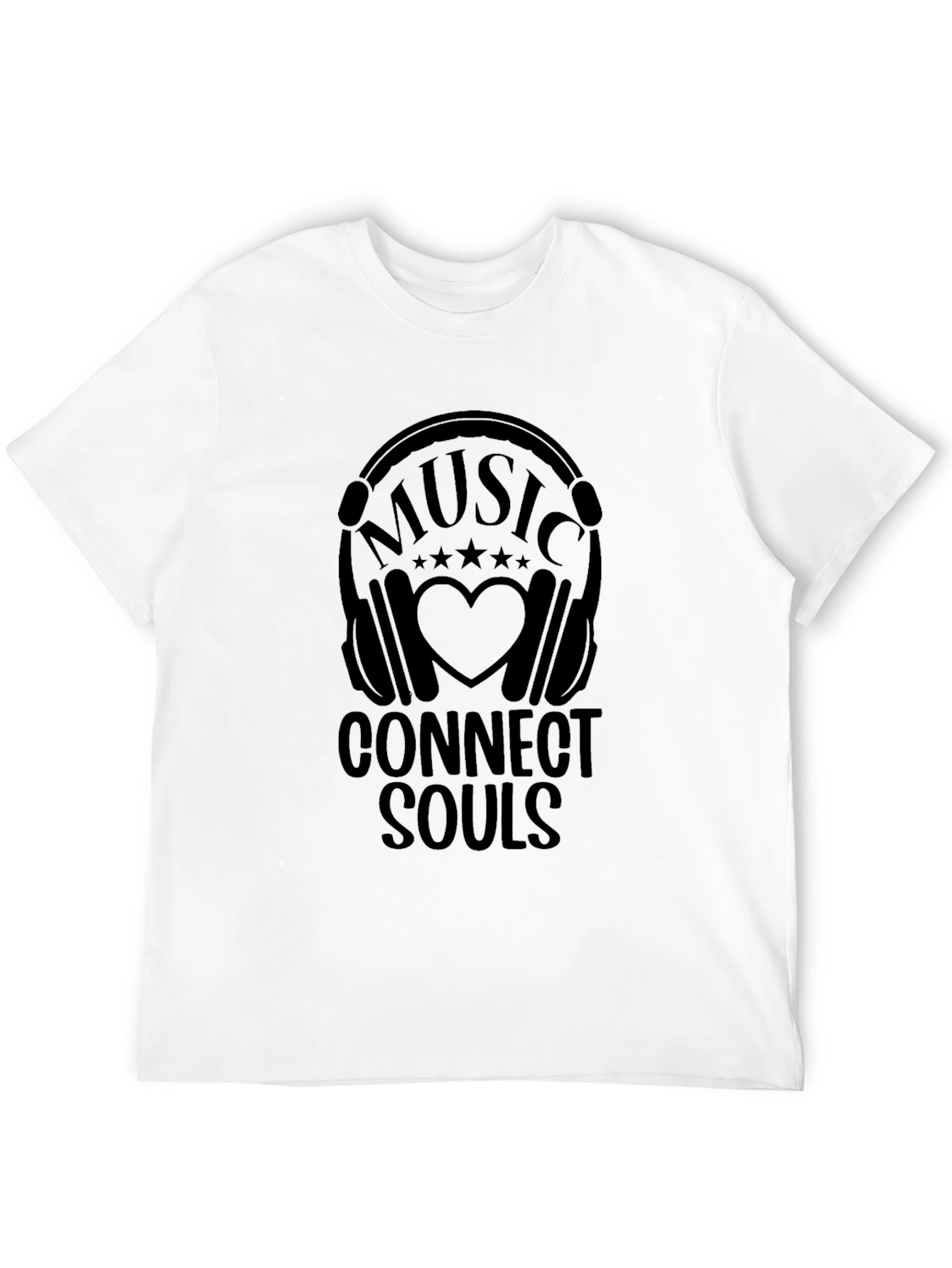 Music Connects Souls Black Graphic Tee