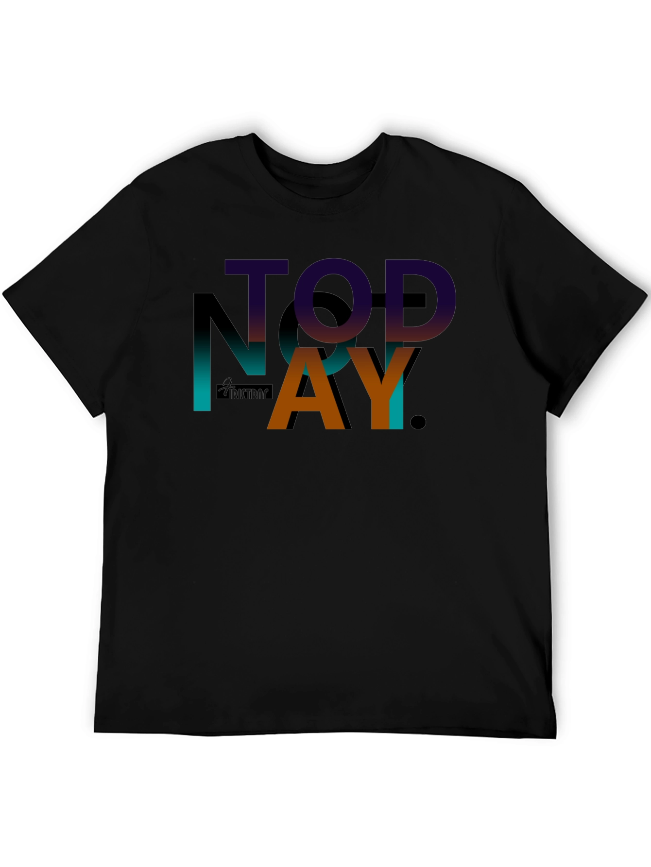 TODAY Graphic Print Black T-Shirt