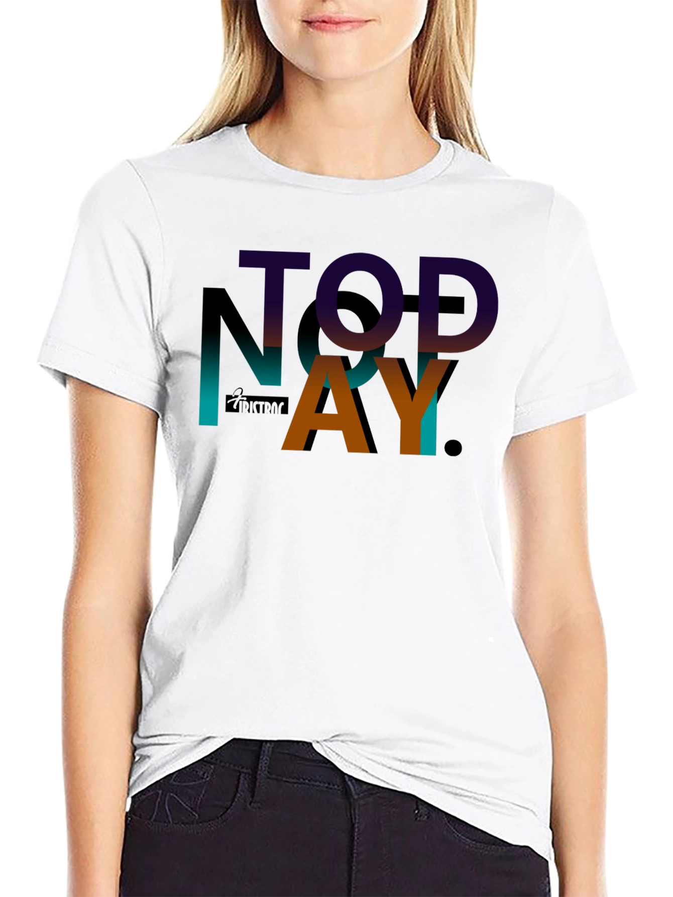 TODAY Graphic Print Black T-Shirt